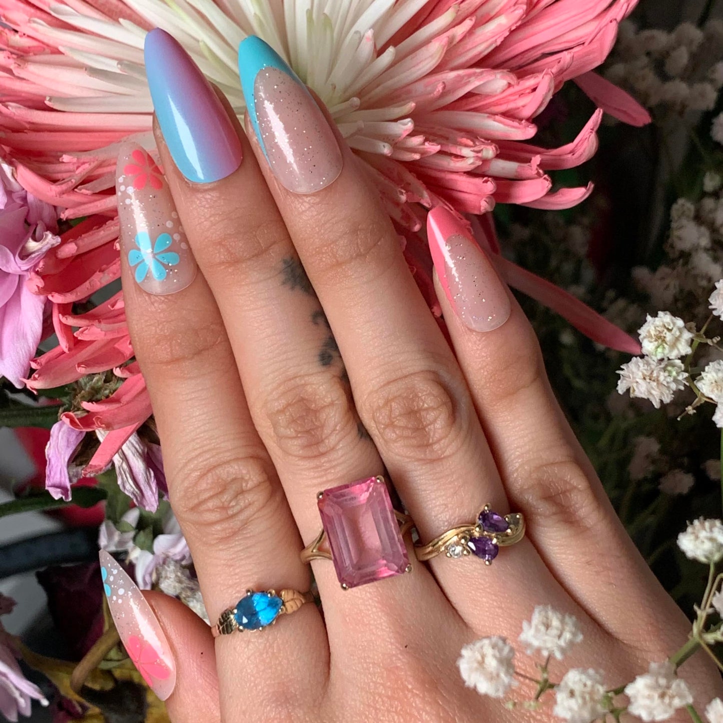 FUN SLAY Press-On Nails by Lavaa Beauty | Fun Colorful Medium Almond Summer Nails