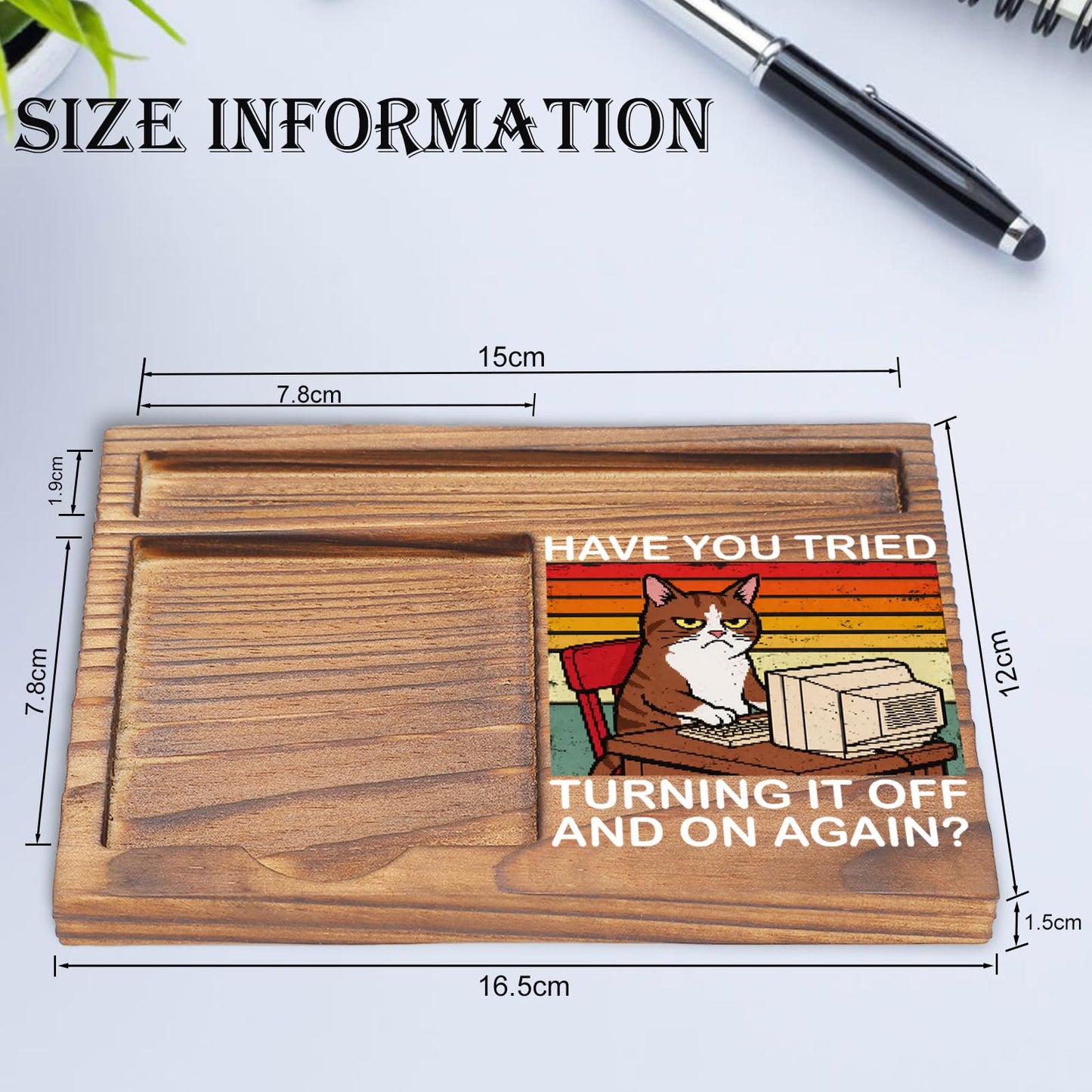 Funny Desk Note Pad Holder for Coworker Appreciation, Thank You Gift for Team Boss, IT Office Desk Reminder EDP266