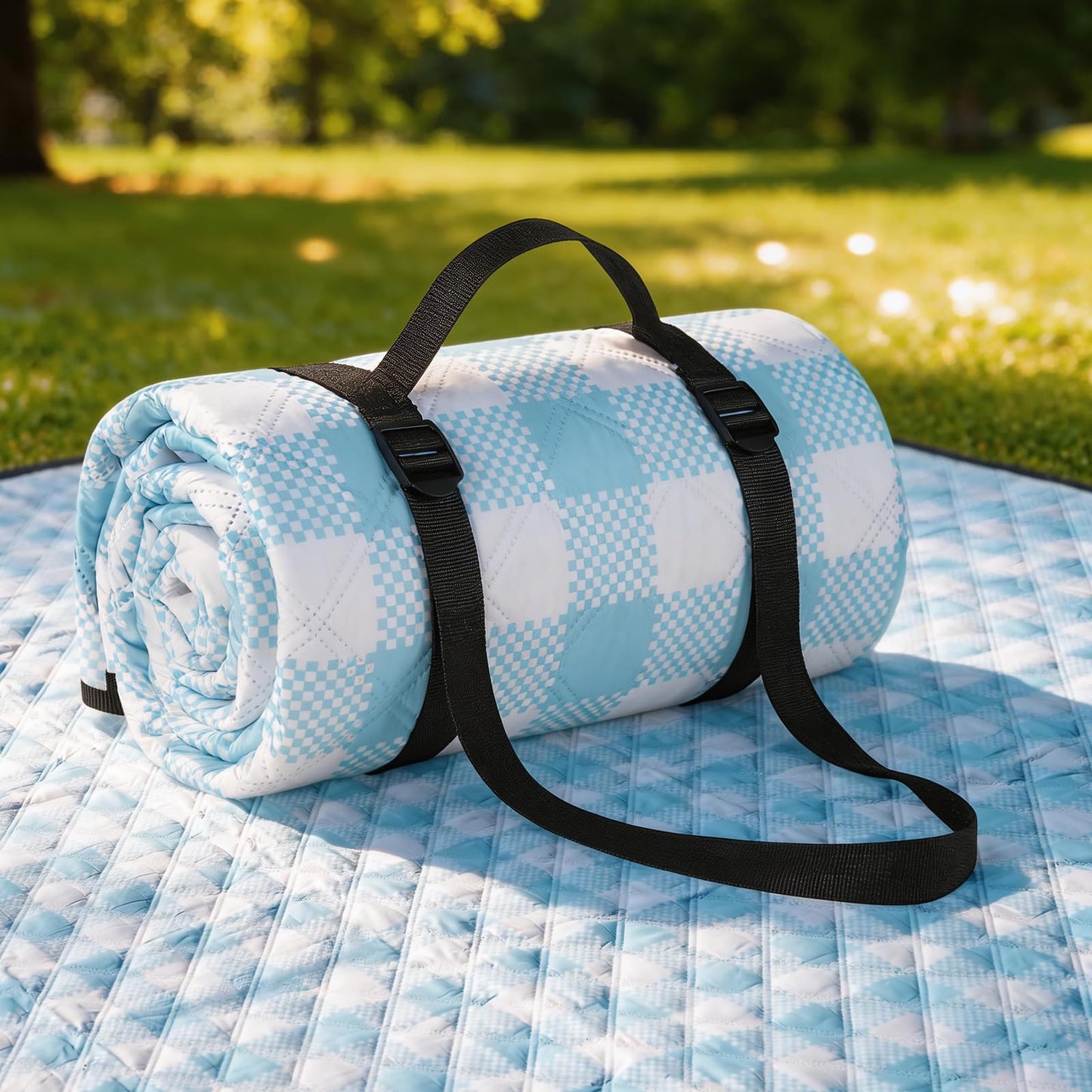 sapsisel Picnic Blankets, Waterproof Picnic Blanket for 6-8 Adults, 80''x80'' Extra Large Beach Blanket, Picnic Mat for Camping, Beach, Grass and Park
