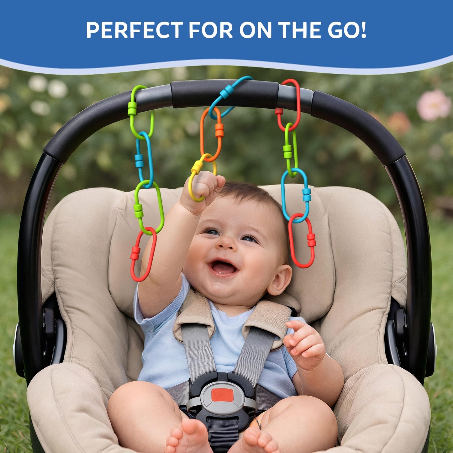 Skillmatics Connectable Learning Link Toy for Toddlers – Fun & Educational Snap-Together Activity, Bead Maze Toys for Babies, Fine Motor Skill, Early Learning, Gift for Ages 10–24 Months, 36 Links