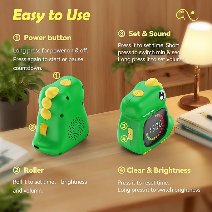 Visual Timer for Kids 99 Minute Digital Cute Kids Visual Timer Classroom Timer for Home School Study Teaching Time Management Countdown Timer