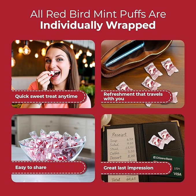 Red Bird Cinnamon Candy, Individually Wrapped, Gluten Free Breath Mints, 22 oz