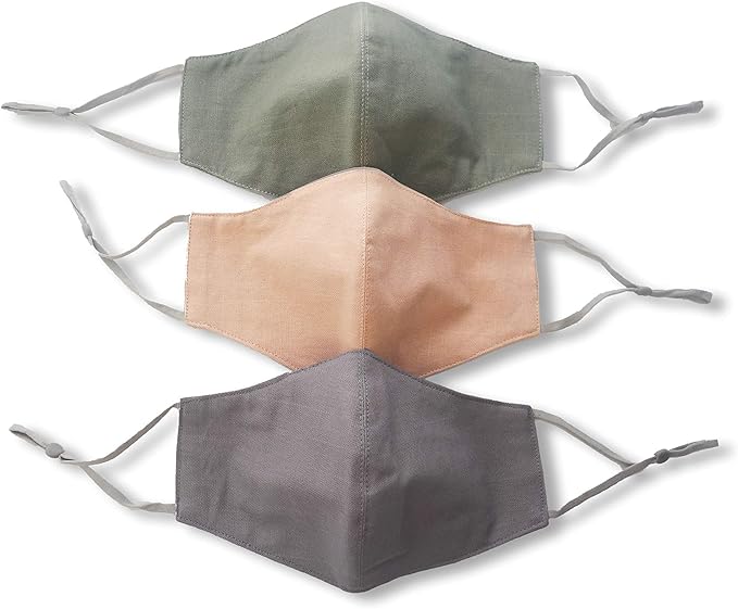 HOPE LOVE SHINE Face Mask Adjustable Filter Pocket Reusable Breathable Washable Cloth Mask Face Masks for Women Men - 3 Pack
