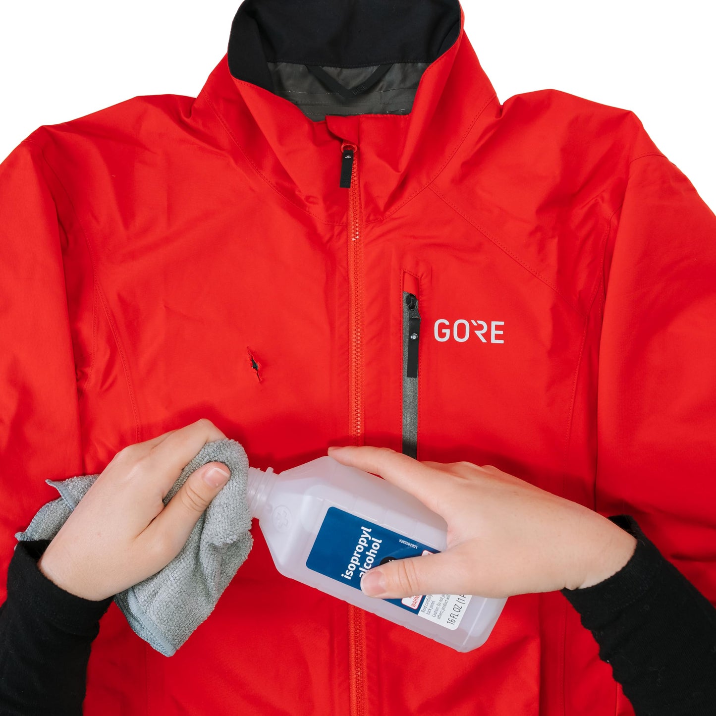 GEAR AID Tenacious Tape Gore-TEX Fabric Patches for Waterproof Jacket & Rain Gear Repair, Black, 2.5” x 2.8” Hex & 2.5” x 4” Rectangle, 4 Patches
