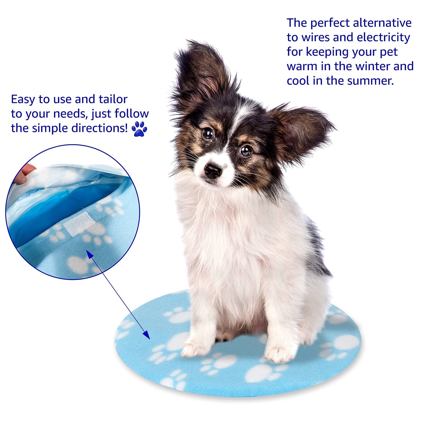 Pet Fit For Life Snuggle Soft Dog Cooling Pad & Pet Heating Pad - Comfortable Temperature Control in All Seasons - Ideal for Cats, Dogs & Pets for Year-Round Comfort