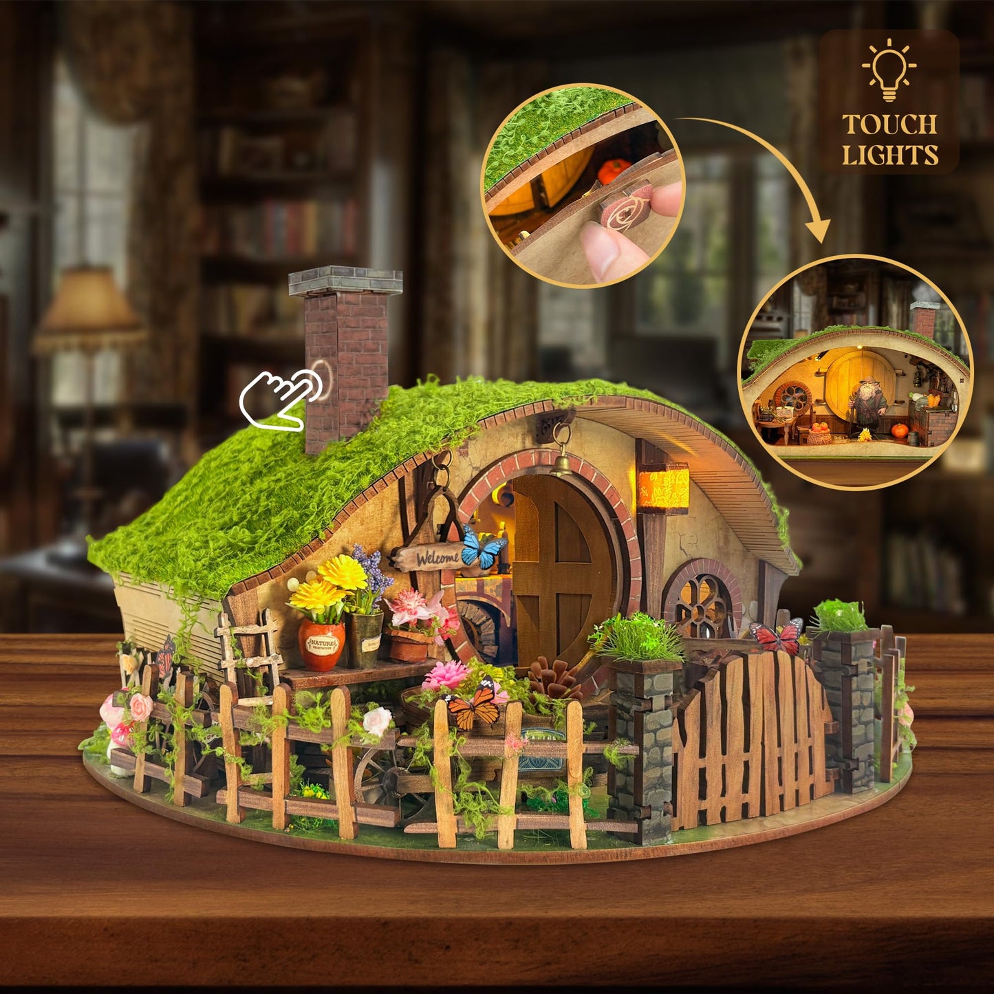 DIY Miniature House Kit - Wooden 3D Puzzles Blind Box Design, Stress-Relieving Craft for Teens & Adults, Dollhouse Kit Gift & Home Decor