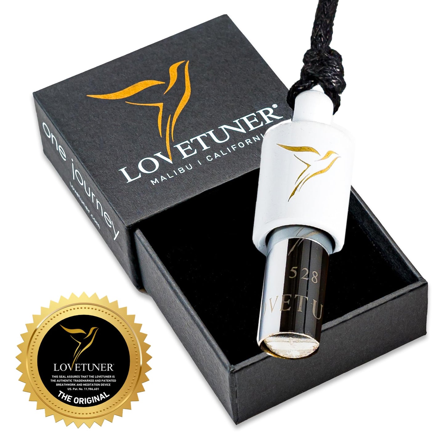 LOVETUNER Meditation Tuning Necklace 528 hz Frequency of Love | Mindfulness Device for Anxiety & Stress Relief, Metal,