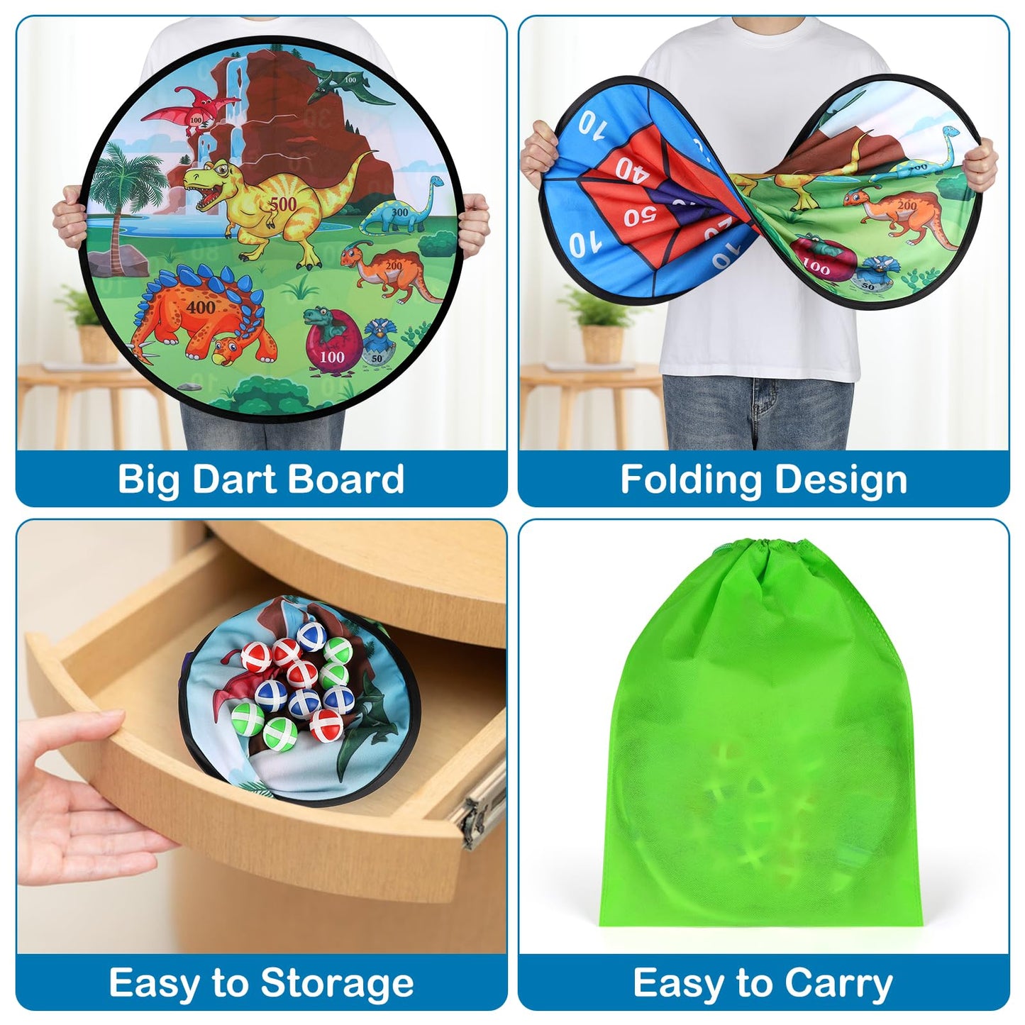 Accmor 29" Large Dart Board for Kids, Kids Dart Board with Sticky Balls, Backyard Indoor Outdoor Games Birthday Gifts for 3 4 5 6 7 8 9 10 11 12 Year Old Boys Girls