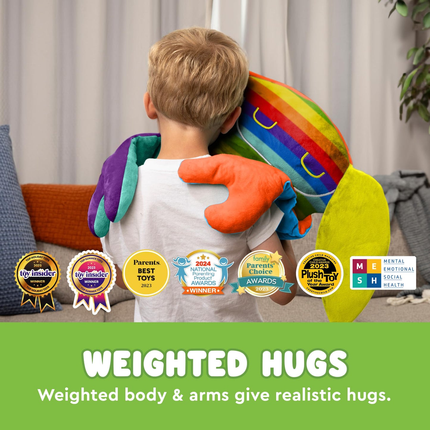 Bumpas Weighted Plush Toy - Calming Stuffed Animal, Realistic Hug, Machine Washable - Ages 3+
