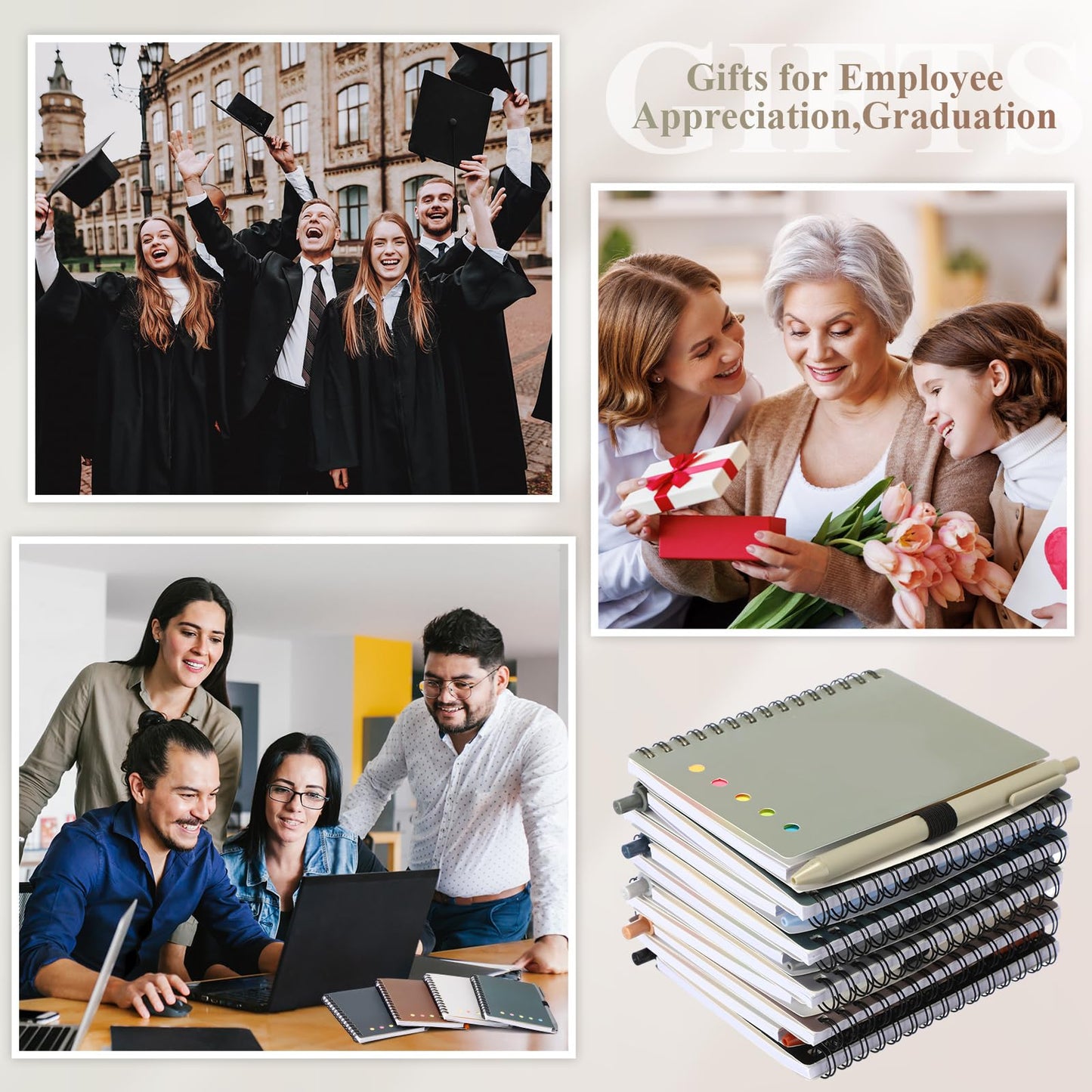 20 Set Employee Appreciation Gift Bulk Weekly Planner Notebooks to Do List Spiral Notebook Journal with Ballpoint Pen, Sticky Note for Office Teacher Student Graduation Thank You Gift(Classic Color)