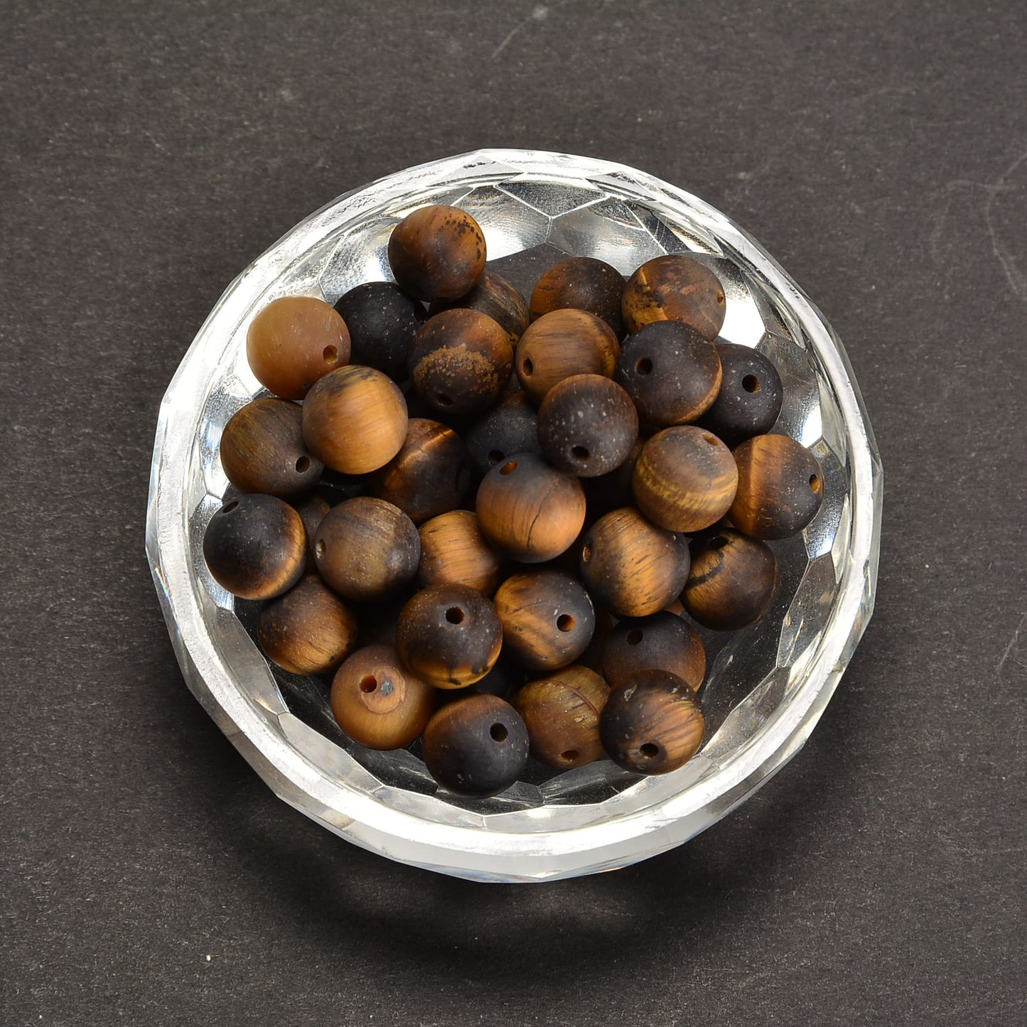jodaying 10mm Yellow Tiger Eye Matte Round Natural Gematone Loose Beads for Jewelry Making DIY 1 Strand 15"