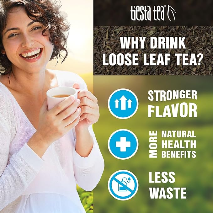 Tiesta Tea - Chai Love, Loose Leaf, Spiced Chai Black Tea, Premium High Caffeinated Blend, Make Hot or Iced & Brews Up to 200 Cups, 16 Ounce Resealable Bulk Pouch