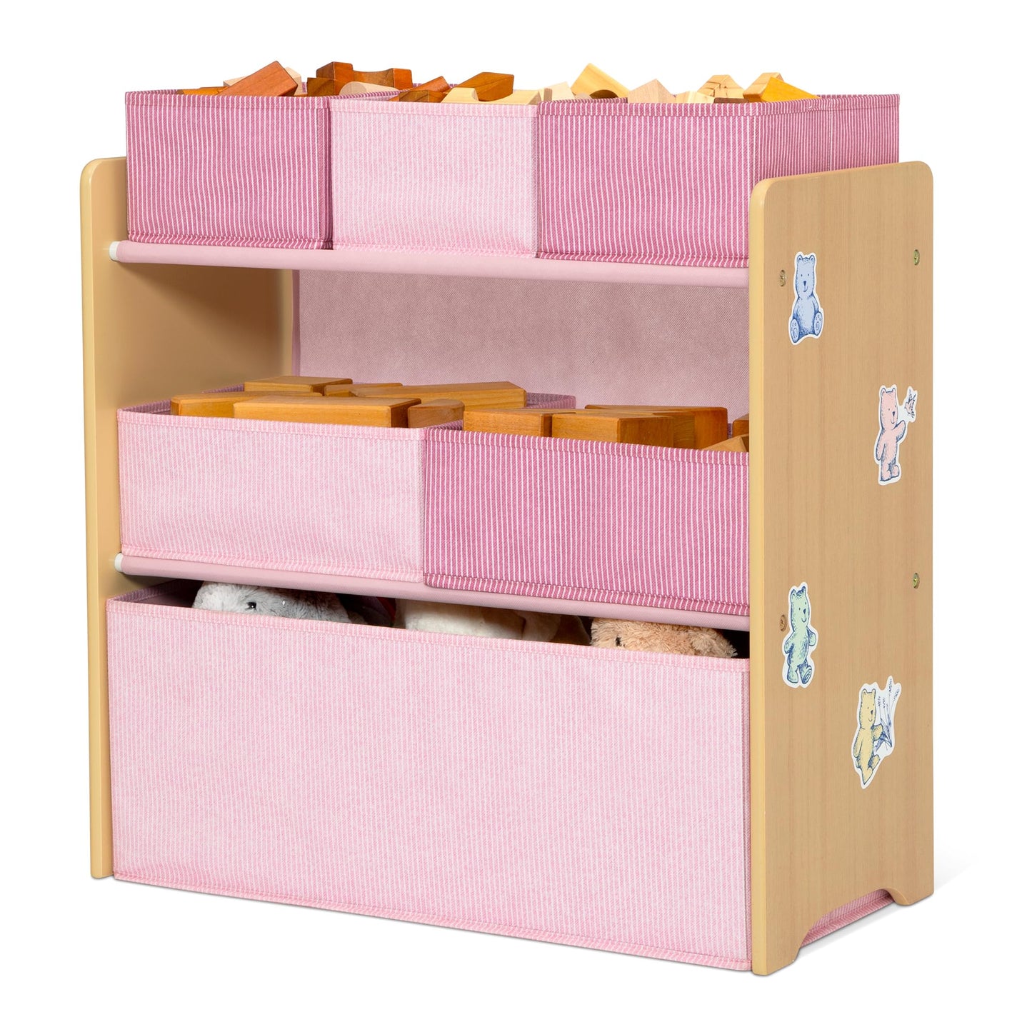 Delta Children - GapKids 6 Bin Toy Organizer - Greenguard Gold Certified, Blush Pink