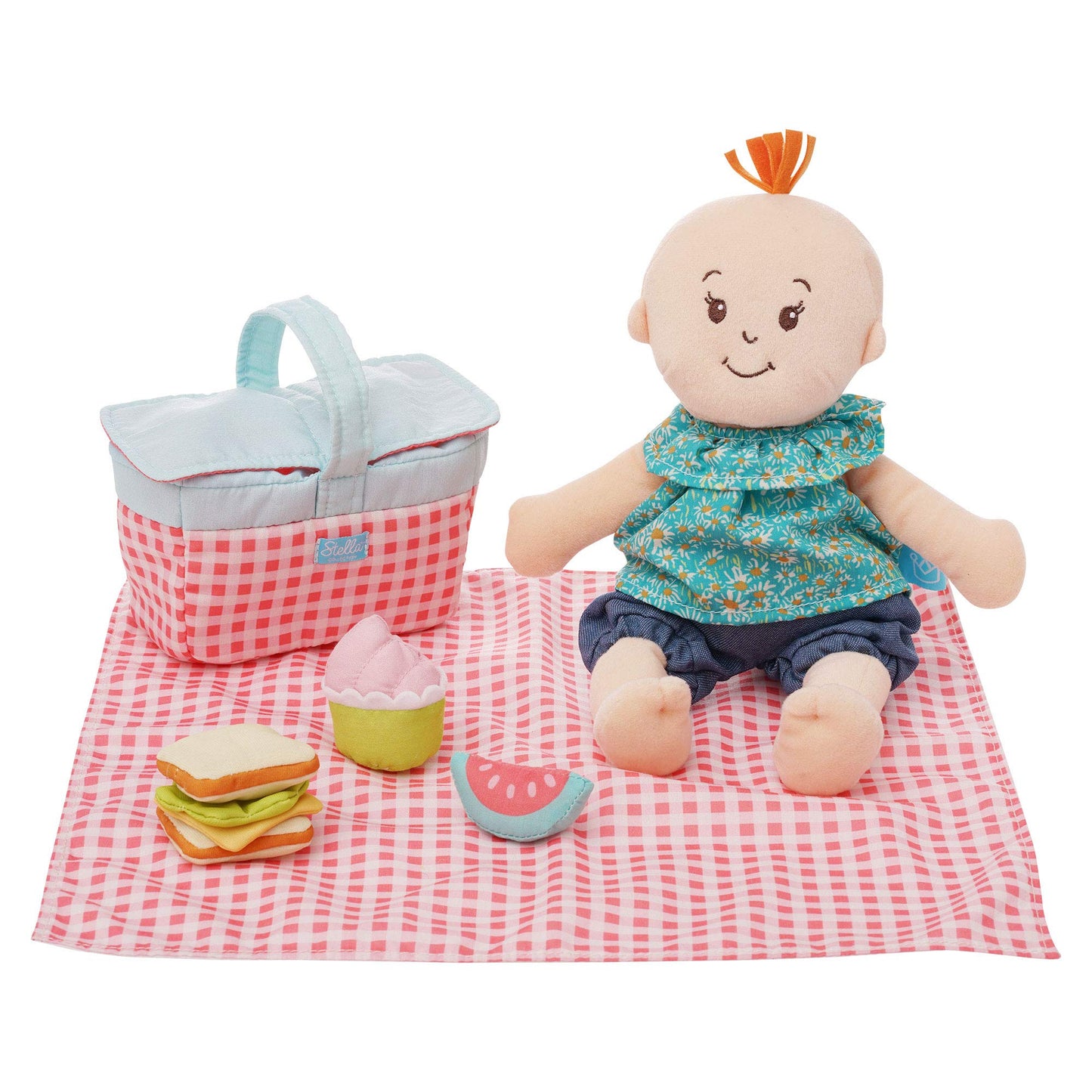 Manhattan Toy Stella Collection Picnic 5 Piece Baby Doll Picnic Playset for 12" and 15" Stella Dolls