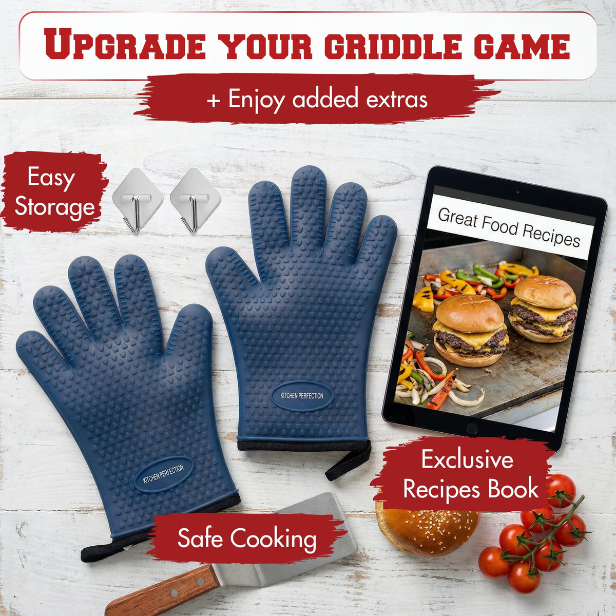 XL Silicone Griddle Gloves