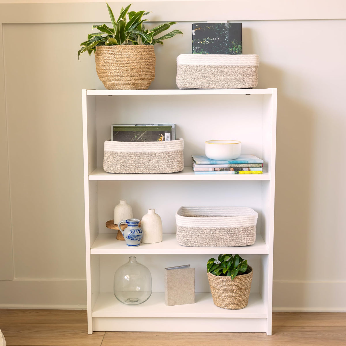 13.5”x8.5”x5.5” Storage Baskets for Shelves 3 Pack (3 Count)