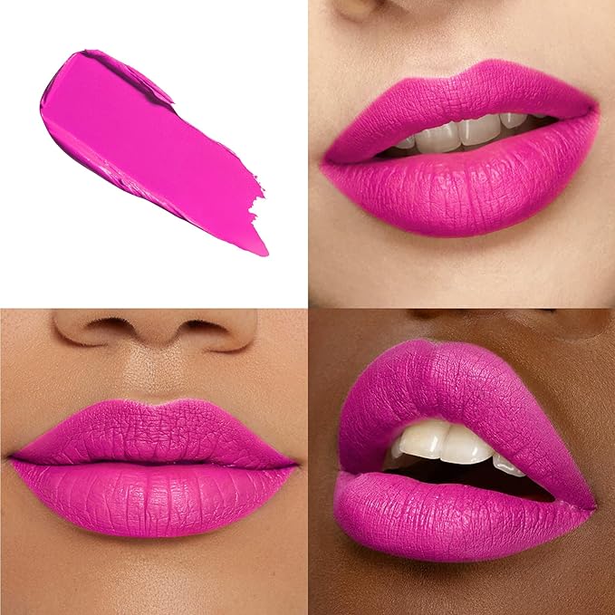 Hot Pink Lipstick Long Lasting, Matte Liquid Lipsticks for Women Non Transfer Smudgeproof Smooth and Easy to Appy Cruelty Free Lip Color, M40 Hot Pink