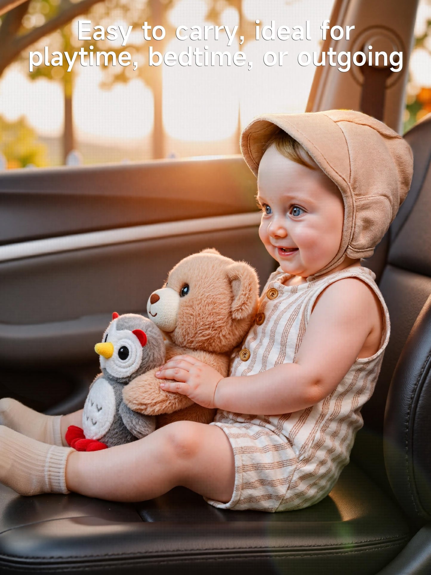 eJog Pup Baby Teddy Bear Stuffed Animal Soft Animated Plush Bear Toys Sensory Toy for Babies and Toddlers, Dancing and Repeats What You Say