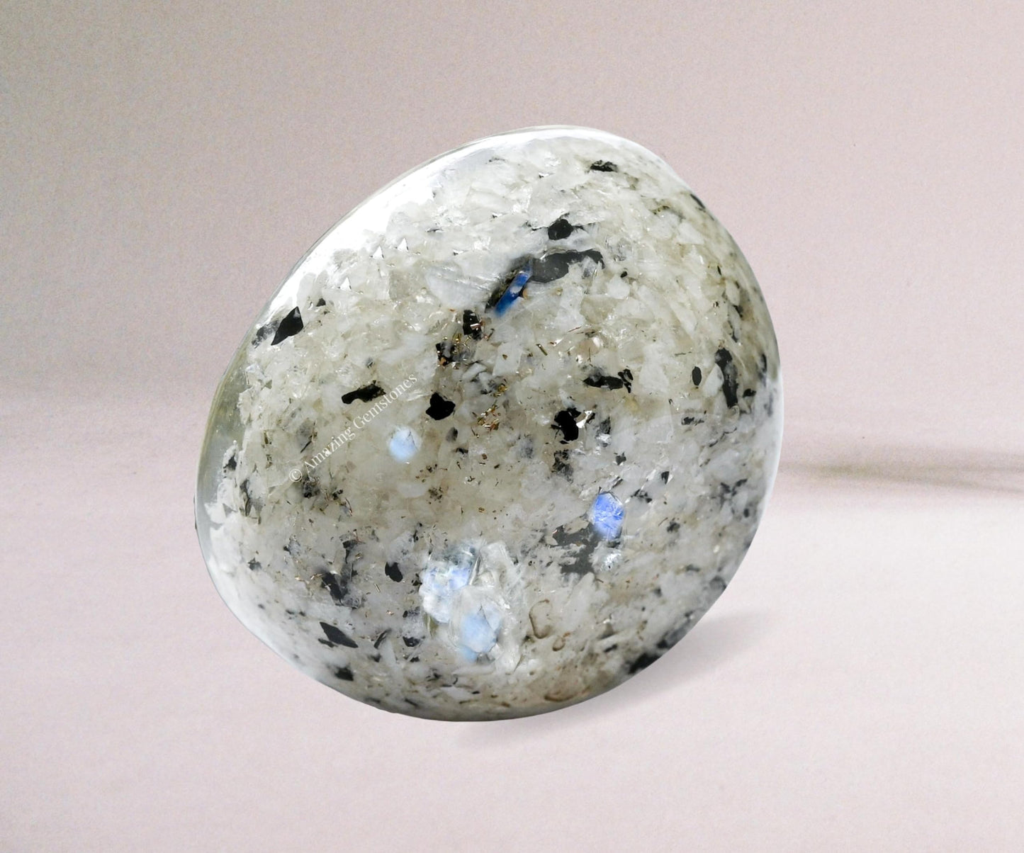 Amazing Gemstone Rainbow Moonstone Orgonite Orgone Crystal Gemstone Bowl - 3" Orgonite Rainbow Moonstone Crystal Bowl for Meditation, Crystals and Healing Stones Gift and Protection