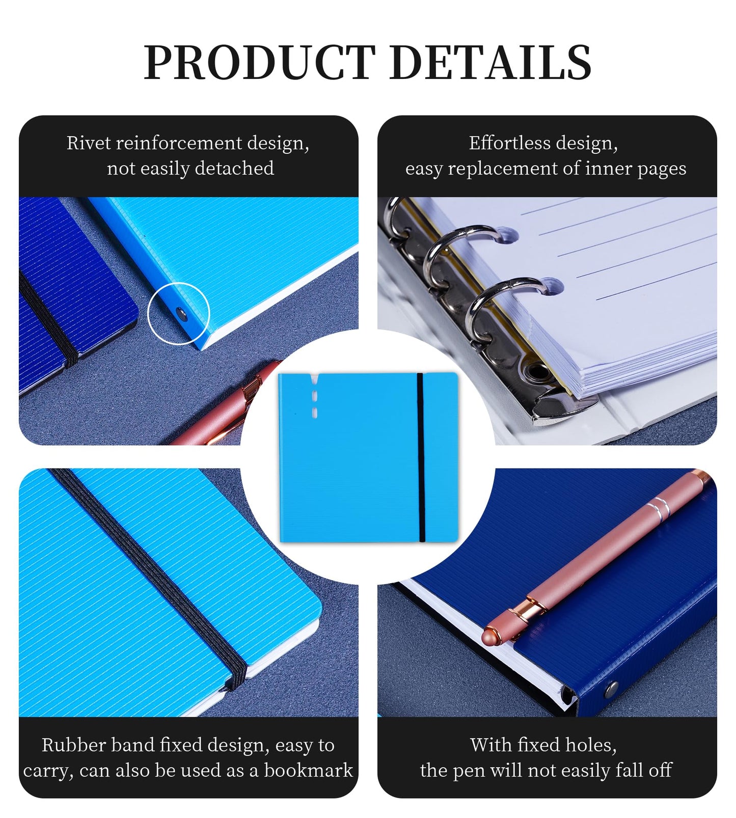XMLINPER Business Card Holder Organizer, Can be Noted as a Business Card Book Binder Management Book with 168 Card Slots (black)