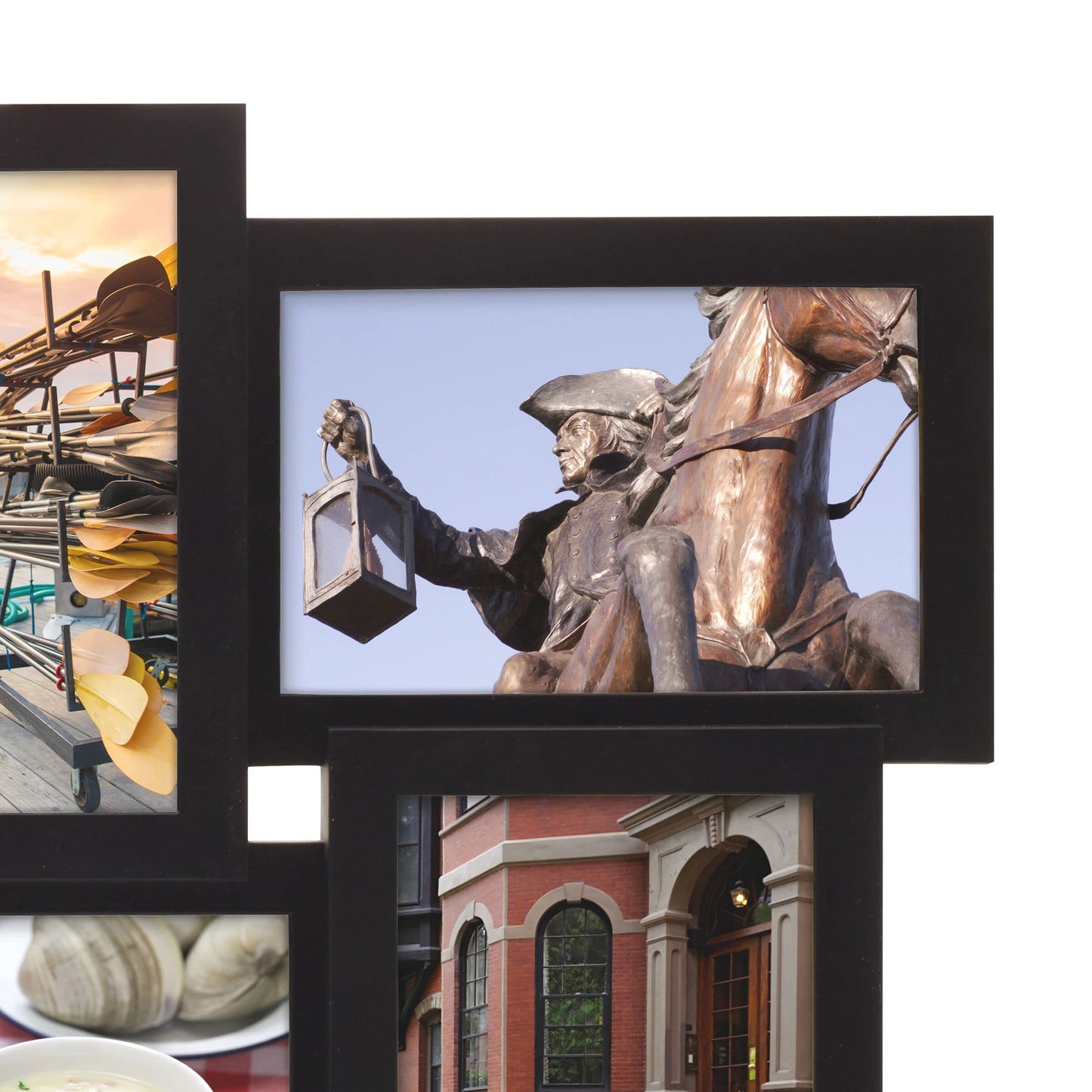 MELANNCO Collage Picture Frame for Wall, Holds 12 Photos - Six 4x6 and Six 6x4 Images, 18x23 Inch Black Plastic Frame, Hang Horizontal or Vertical, Gallery Wall Decor