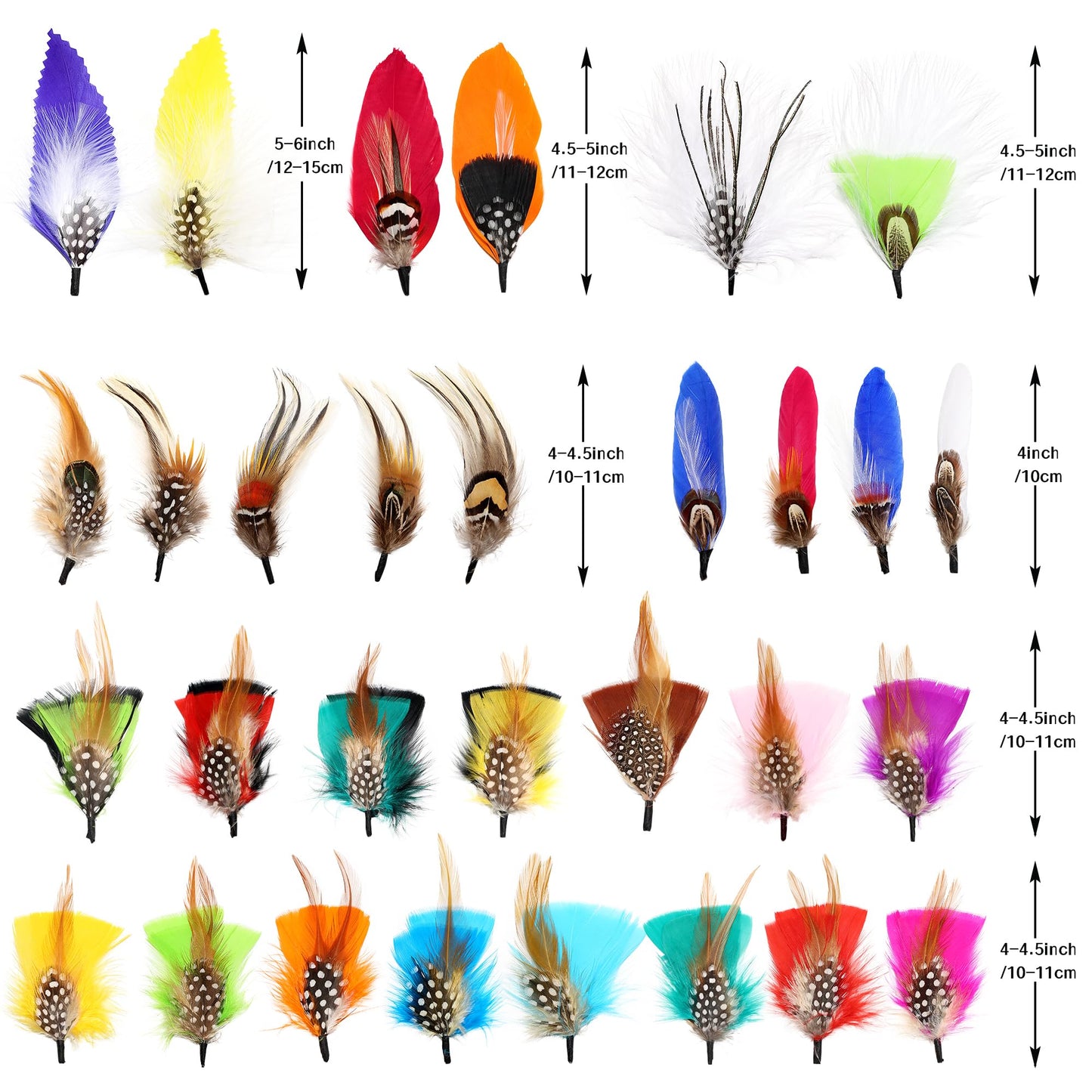 SendyFeather Hat Feathers 30 Styles Natural Assorted Feathers for Fedora Hats Accessories DIY Craft,Western Cowboy Hats,Christmas Party Hats,Oktoberfest Hats