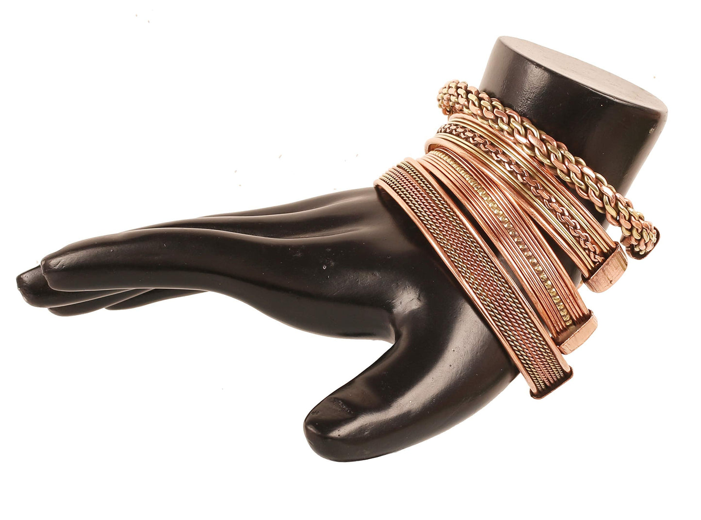 Touchstone Copper magnetic bracelet Tibetan style. Hand forged with solid and high gauge pure copper. Set of 4 different designs.