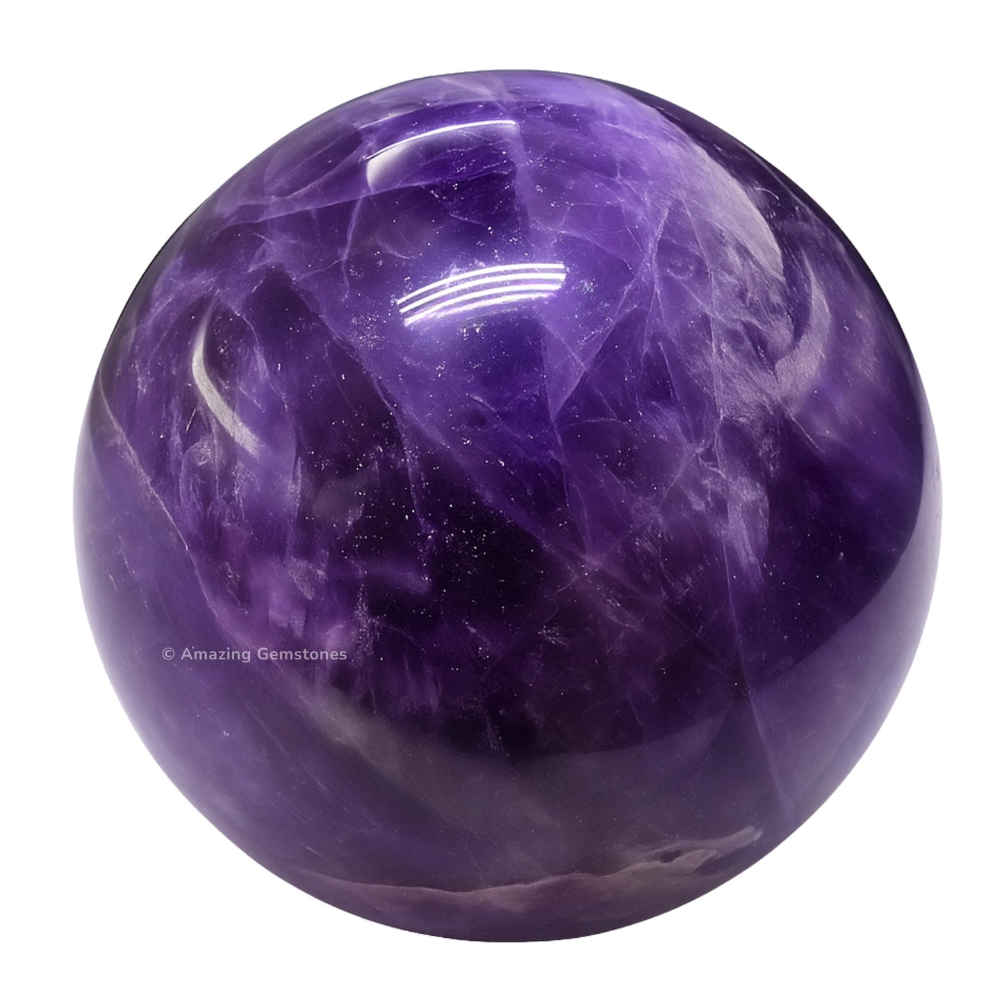 Amazing Gemstone Amethyst Crystal Ball with Stand - 2" Inches Crystal Sphere Meditation Balls for Witchcraft and Decorative Balls