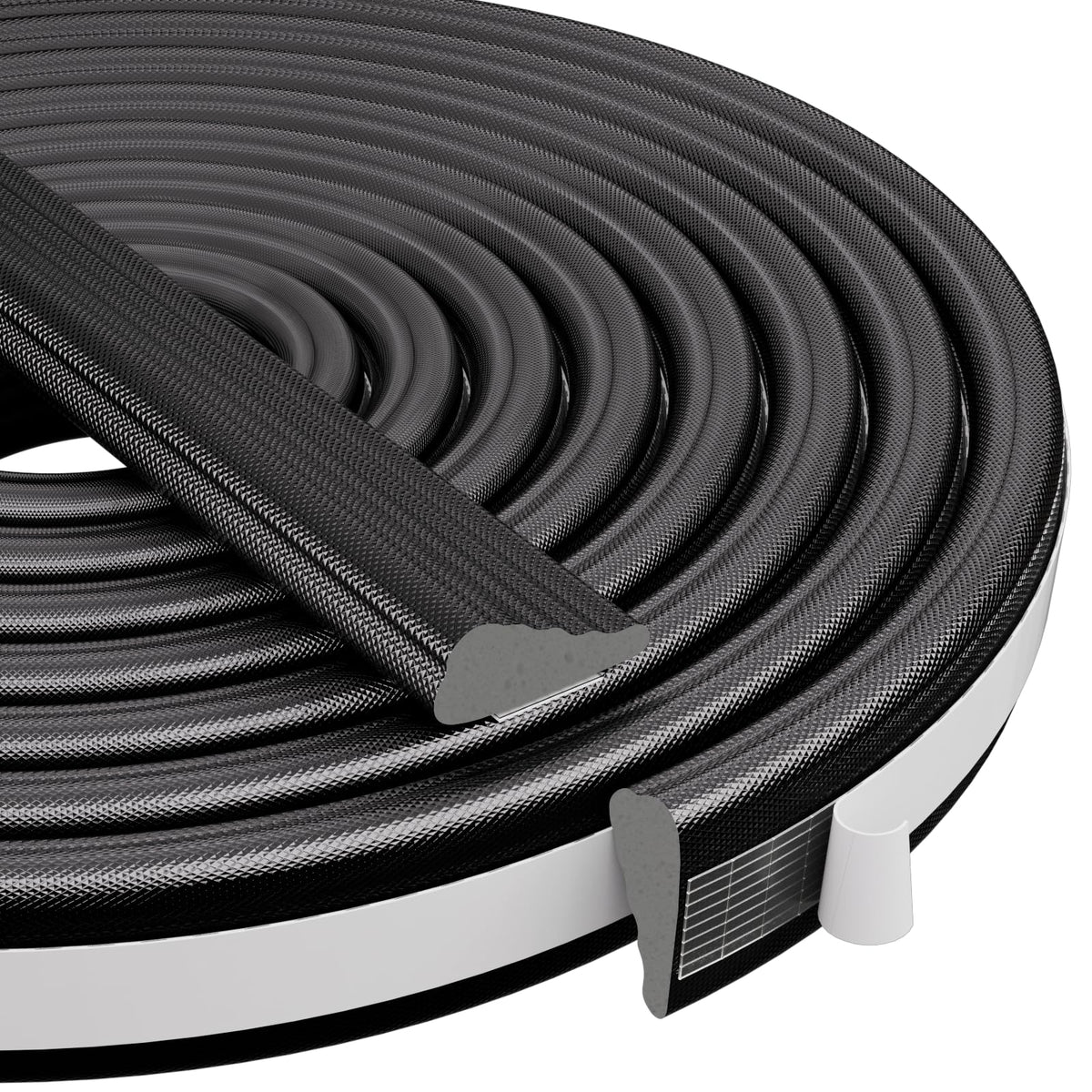 Wedge Shape Window Weather Stripping Door Frame Seal 196” Black (16.3333 Foot)