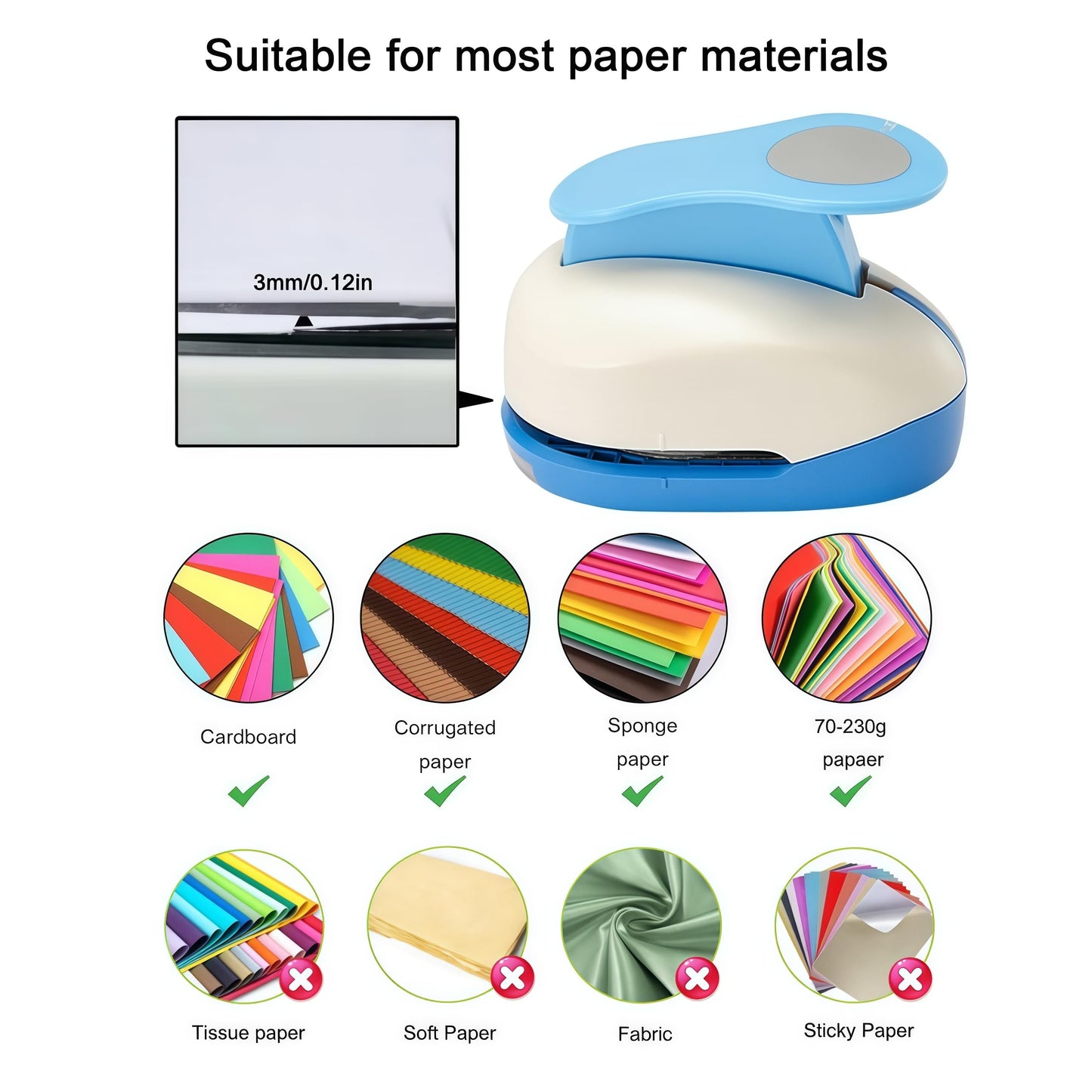 1.75 Inch Circle Punch 44.5mm Circular Cutter Tool Circle Hole Punch Handmade Paper Craft Lever Punches for Paper Crafts DIY Handmade Crafting Scrapbooking,Cardstock,Greeting Cards Arts Fun Projects