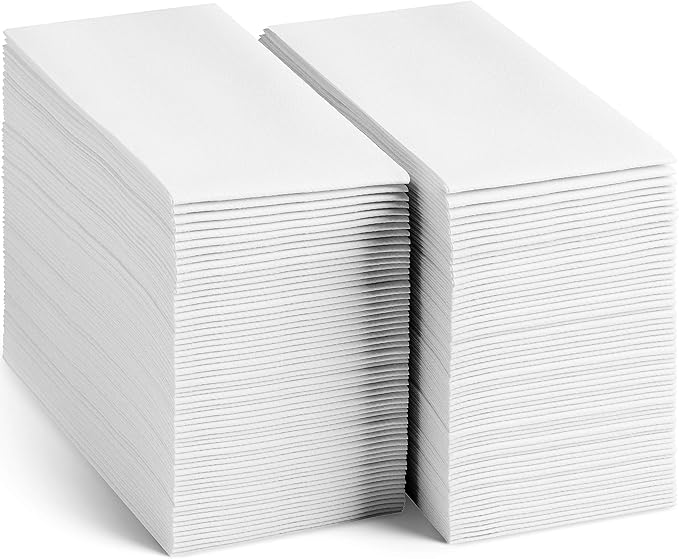 Disposable Linen-Feel Guest Hand Towels [MEDIUM SIZE - Pack of 3000] - Cloth-Like Hand Bathroom Napkins - Soft and Absorbent Paper Napkin for Kitchen, Bathroom, Party, Wedding, Or Event