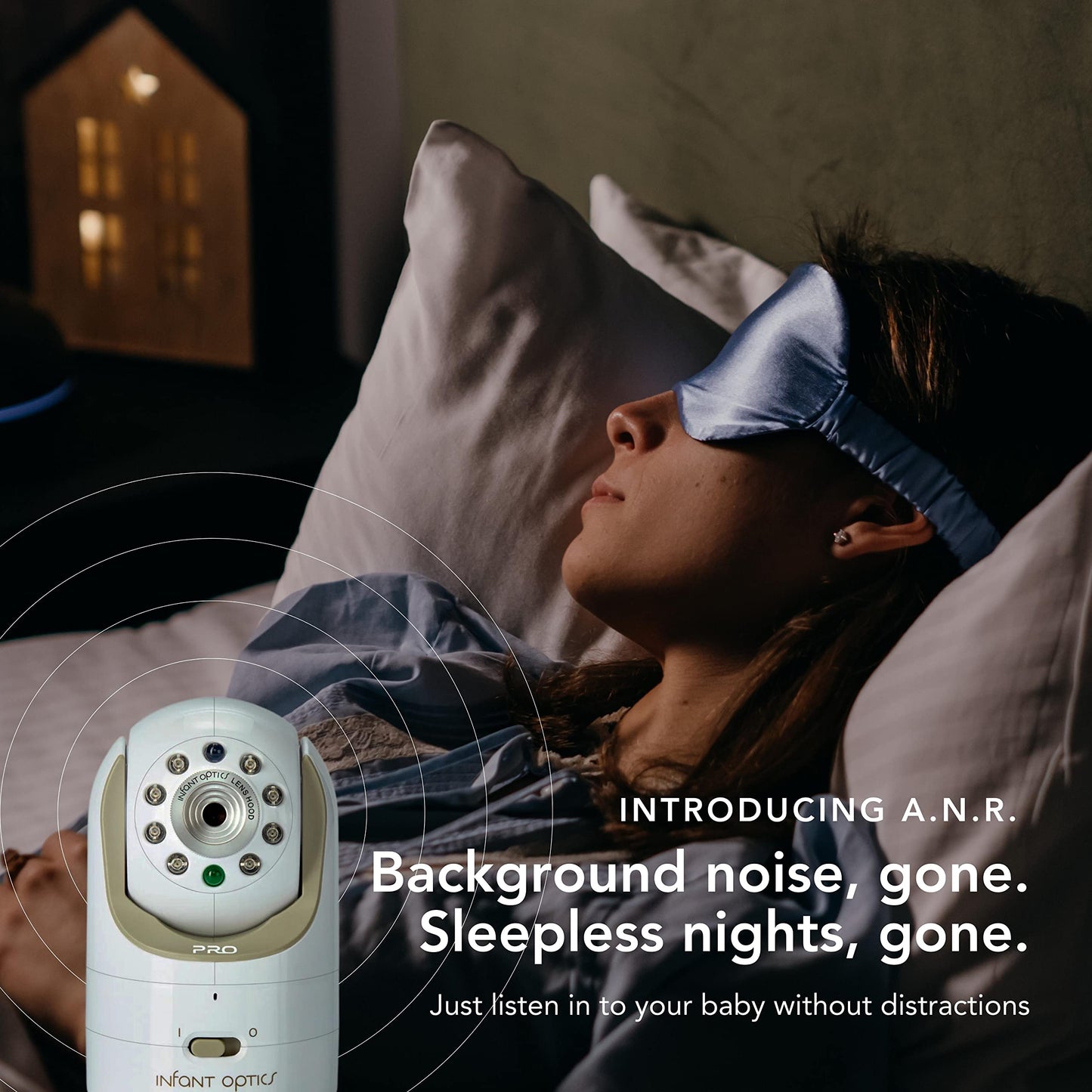 Infant Optics DXR-8 PRO - Patented Active Noise Reduction (ANR), 5” HD Video Baby Monitor with 1 Camera, No WiFi, Hack-Proof,Pan Tilt Zoom, Interchangeable Lens