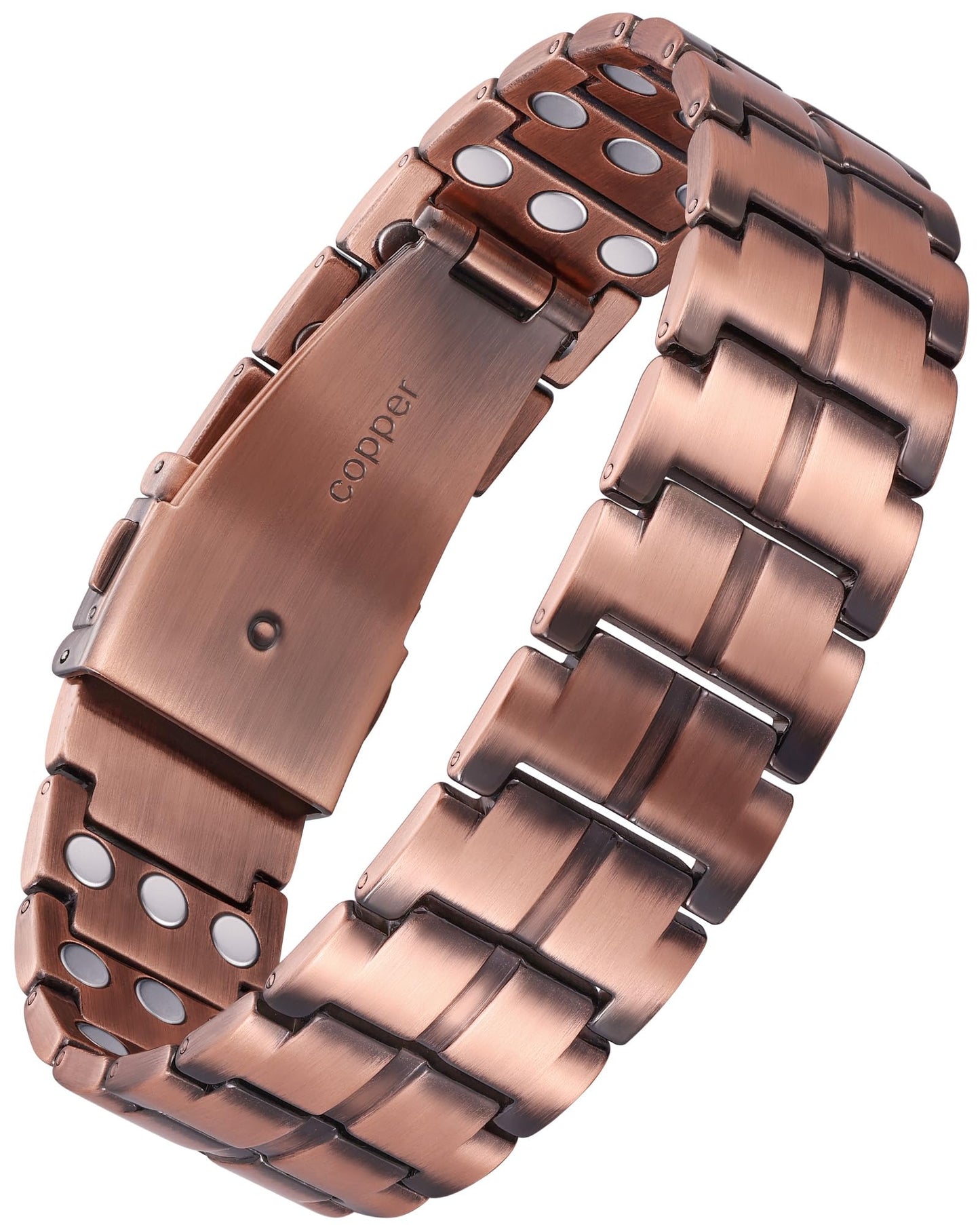 Feraco Copper Bracelet for Men 3X Strength,Magnetic Therapy Bracelet Copper Jewelry with Powerful 3800 Gauss Magnets