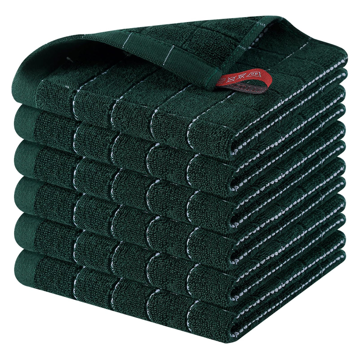 100% Cotton Terry Kitchen Dish Cloths (6 Count)