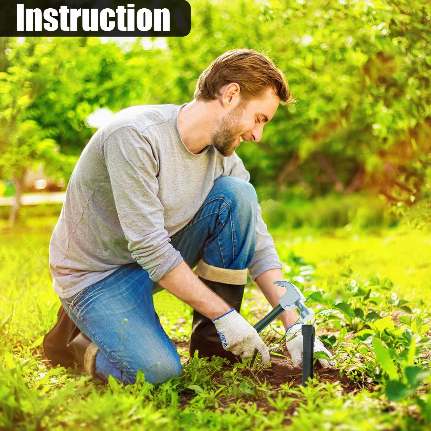 30 PCS Plastic Landscape Stakes, 10 Inch Plant Support Lawn Stake Heavy Duty for Landscaping and Garden
