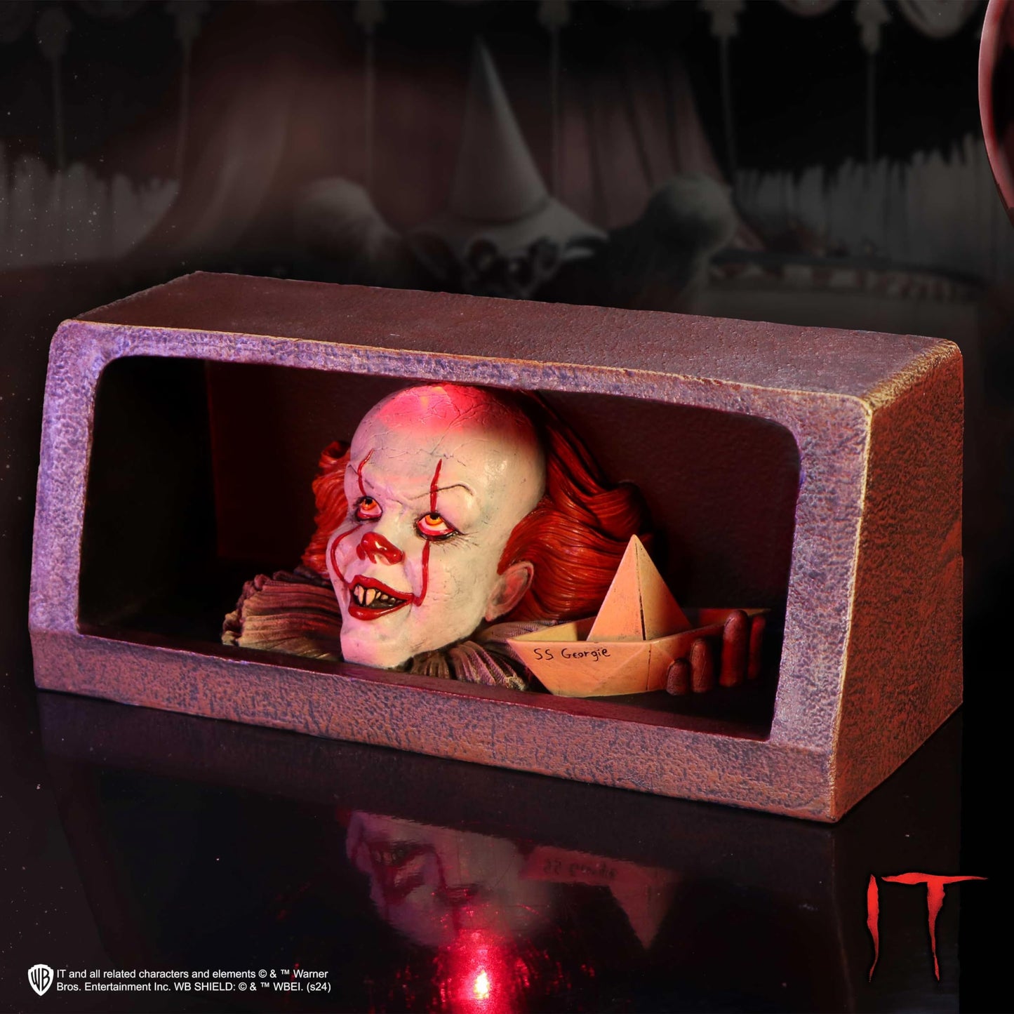 Nemesis Now IT Pennywise Drain Light Up Figurine 20cm, Resin, Official IT The Clown Merchandise, Pennywise Clown Light, IT Movie Room Decor, Cast in The Finest Resin, Expertly Hand-Painted