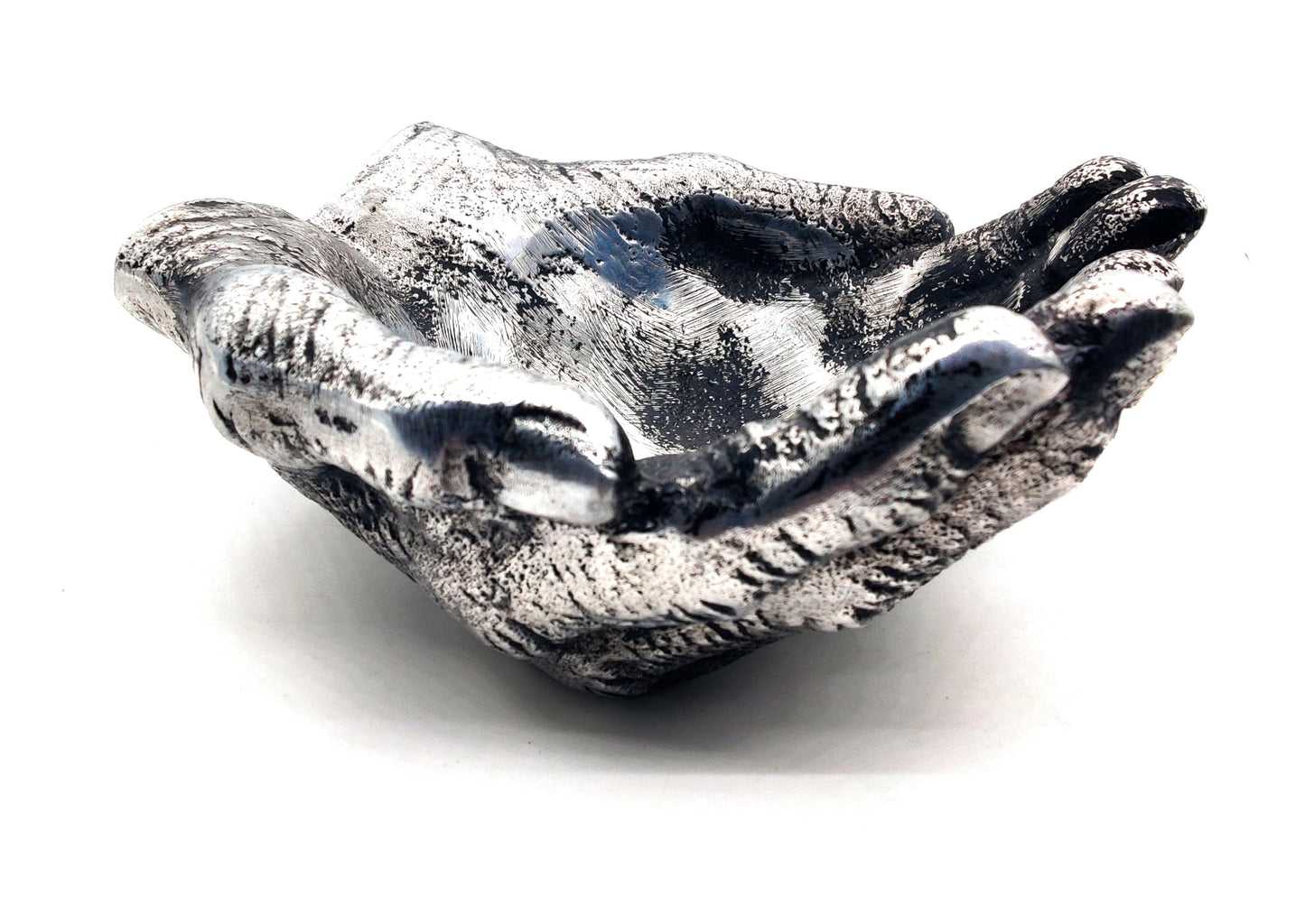 5MOONSUN5 Hands bowl with antique Finish for keys For decorative use Silver Finish, Home Decor Accent Dish Key Bowl for Entryway Table, hand Sculpture Table Art Gifts Decoration