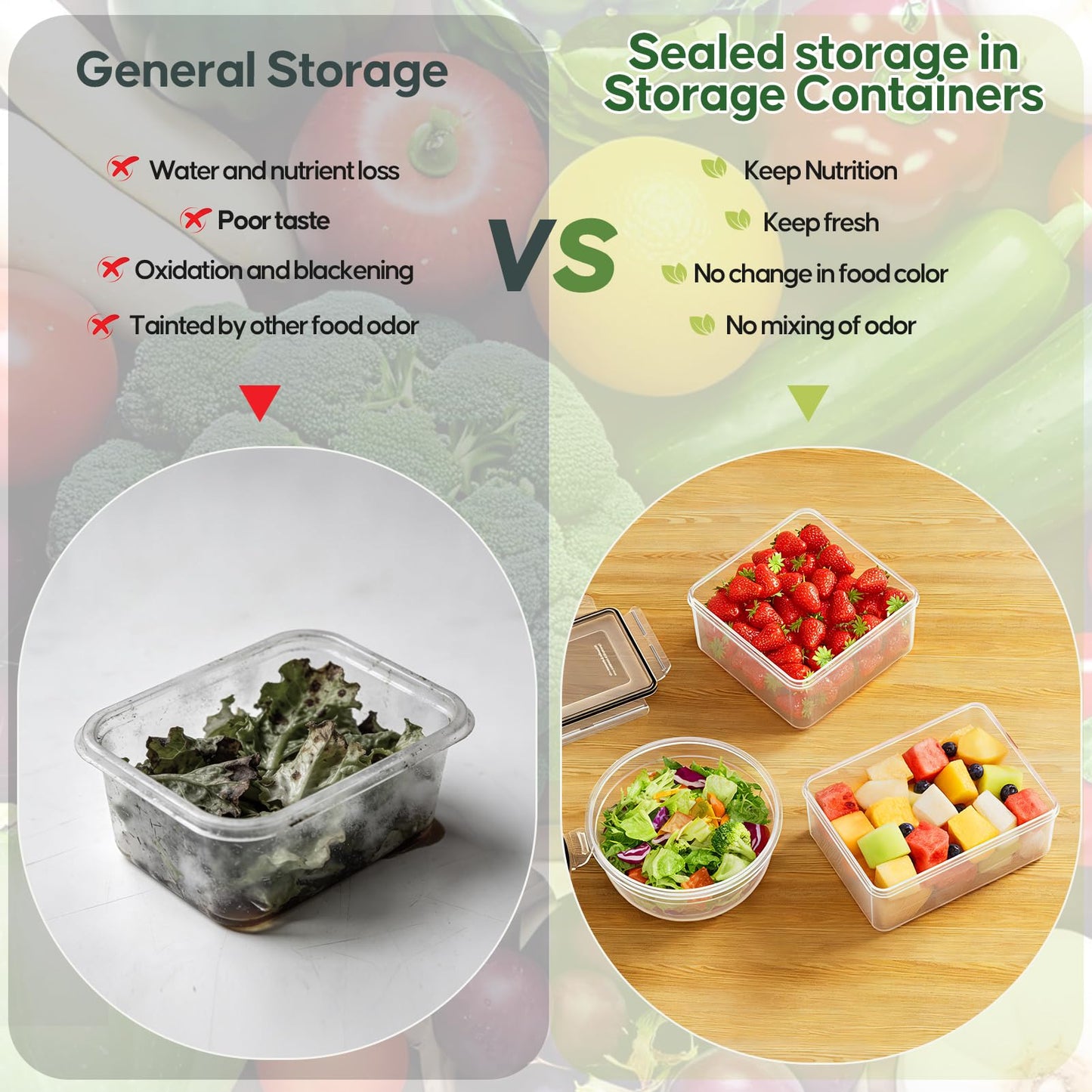 62 PCS Large Food Storage Containers with Lids Airtight (31 Lids & 31 Containers)- 85 OZ Reusable Plastic Leakproof Meal-Prep Container for Kitchen Storage Organization Microwave/Dishwasher Safe