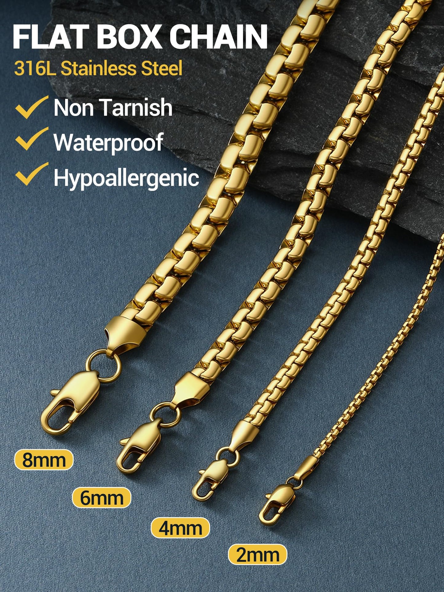 PROSTEEL Mens Chain Necklace Chain for Men Trendy Jewelry Chains Necklaces