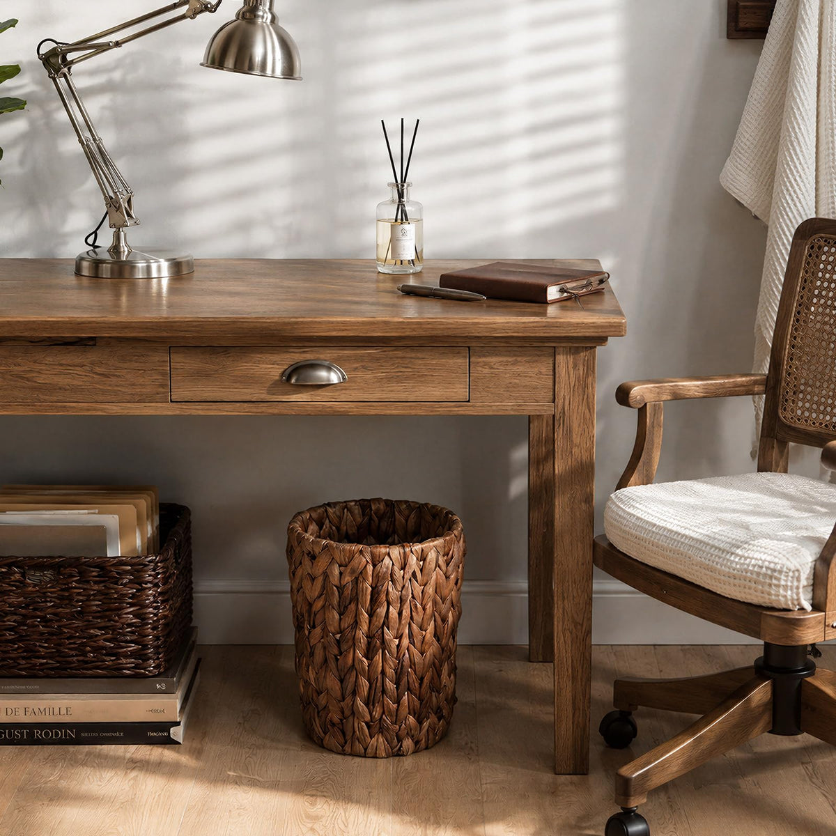 Wicker Trash Can