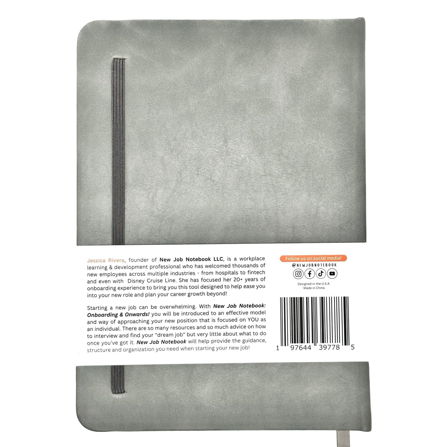 New Job Notebook Onboarding & Onwards! - Hardcover Guided Journal For Work, Business, Office Professionals Starting a Job, A5 Size (5.8 x 8.3 inch), 185 Pages, 120gsm Paper, Personal Organizer, Grey