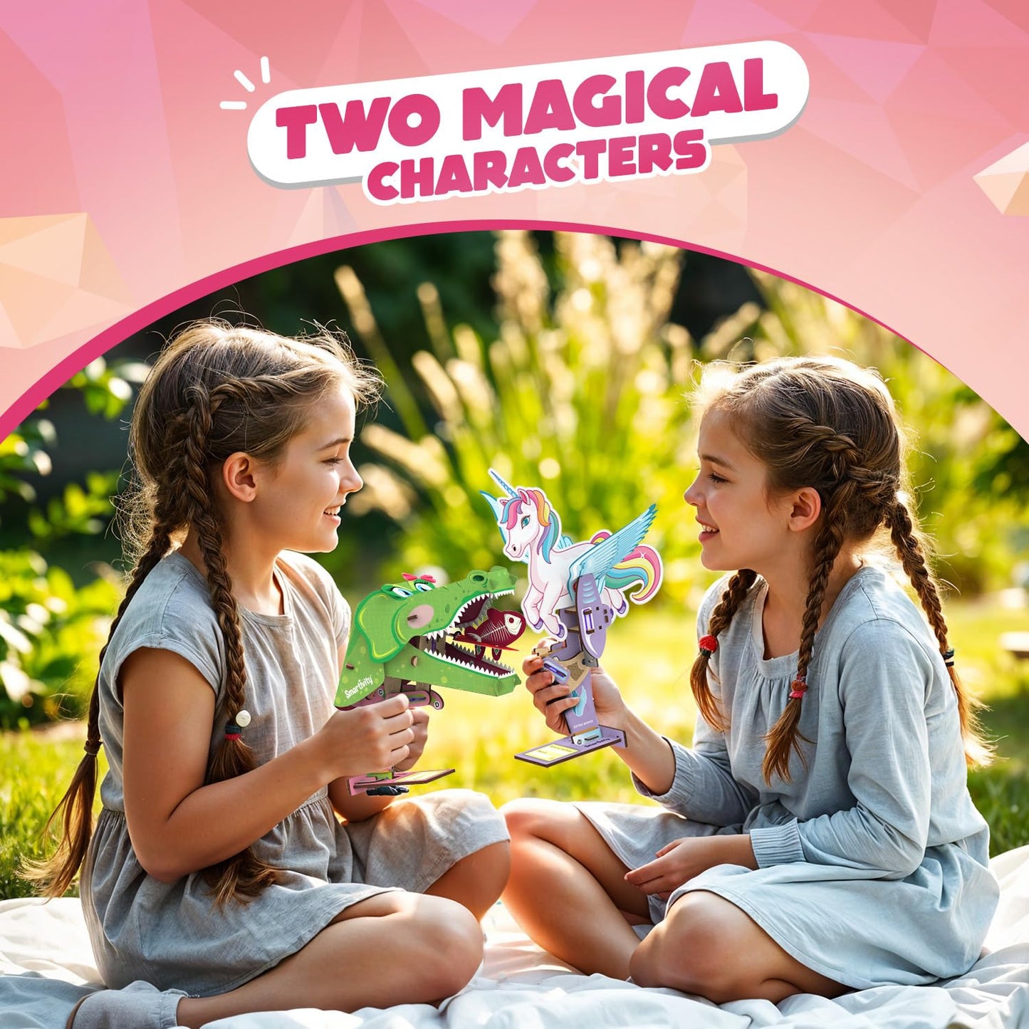 Smartivity Mech Miracles - Magical Unicorn & Cute Crocodile for Girls Ages 6,7,8,9,10,11,12 Years I DIY Craft Kit | Christmas, Birthday Gifts for Boys & Girls