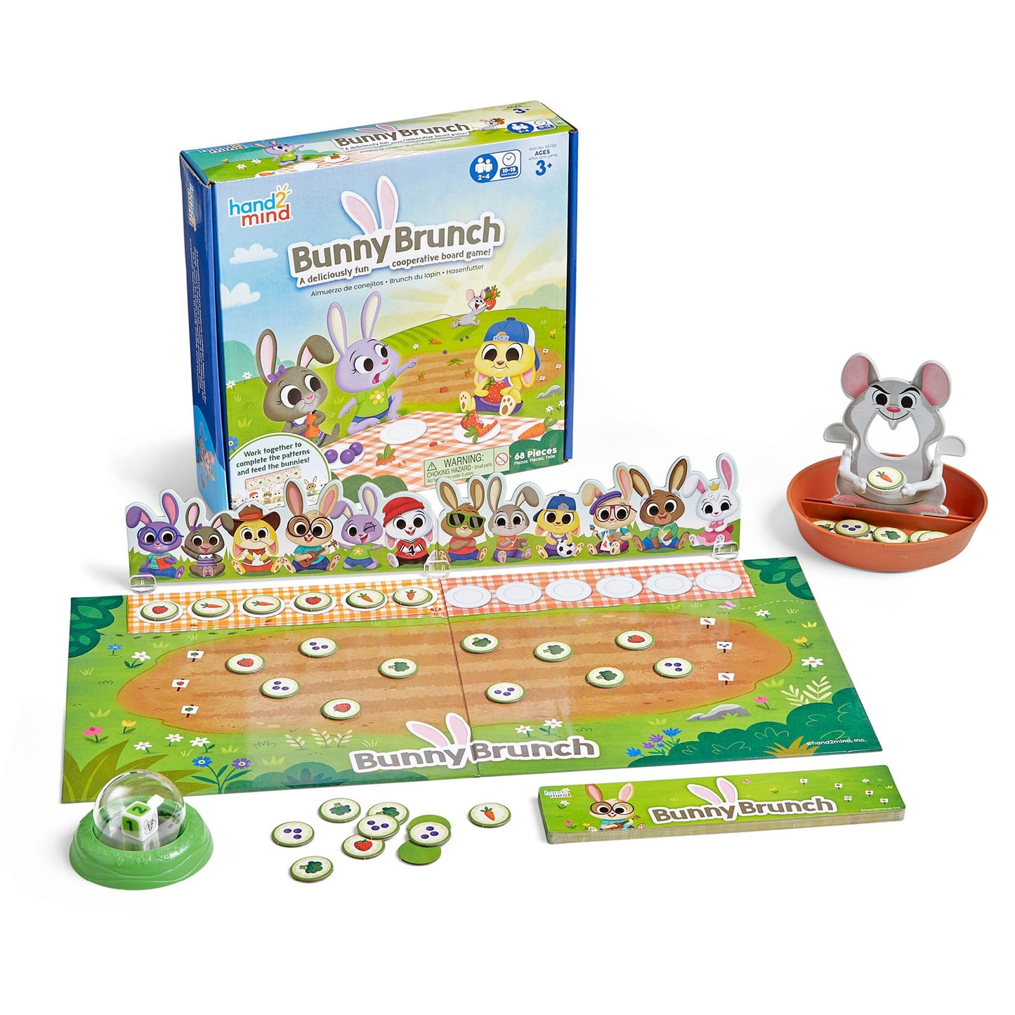 hand2mind Bunny Brunch, Cooperative Board Games, Toddler Educational Toys, Kindergarten Math Games, Preschool Learning Activities, Indoor Recess Games for Classroom, Easter Gifts for Kids