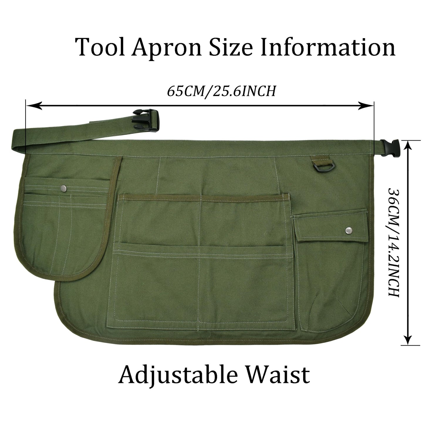 Nanxson Tool Apron Half Canvas Apron With Muti-Pockets for Home Garden Painting Crafting Woodworking CFG003