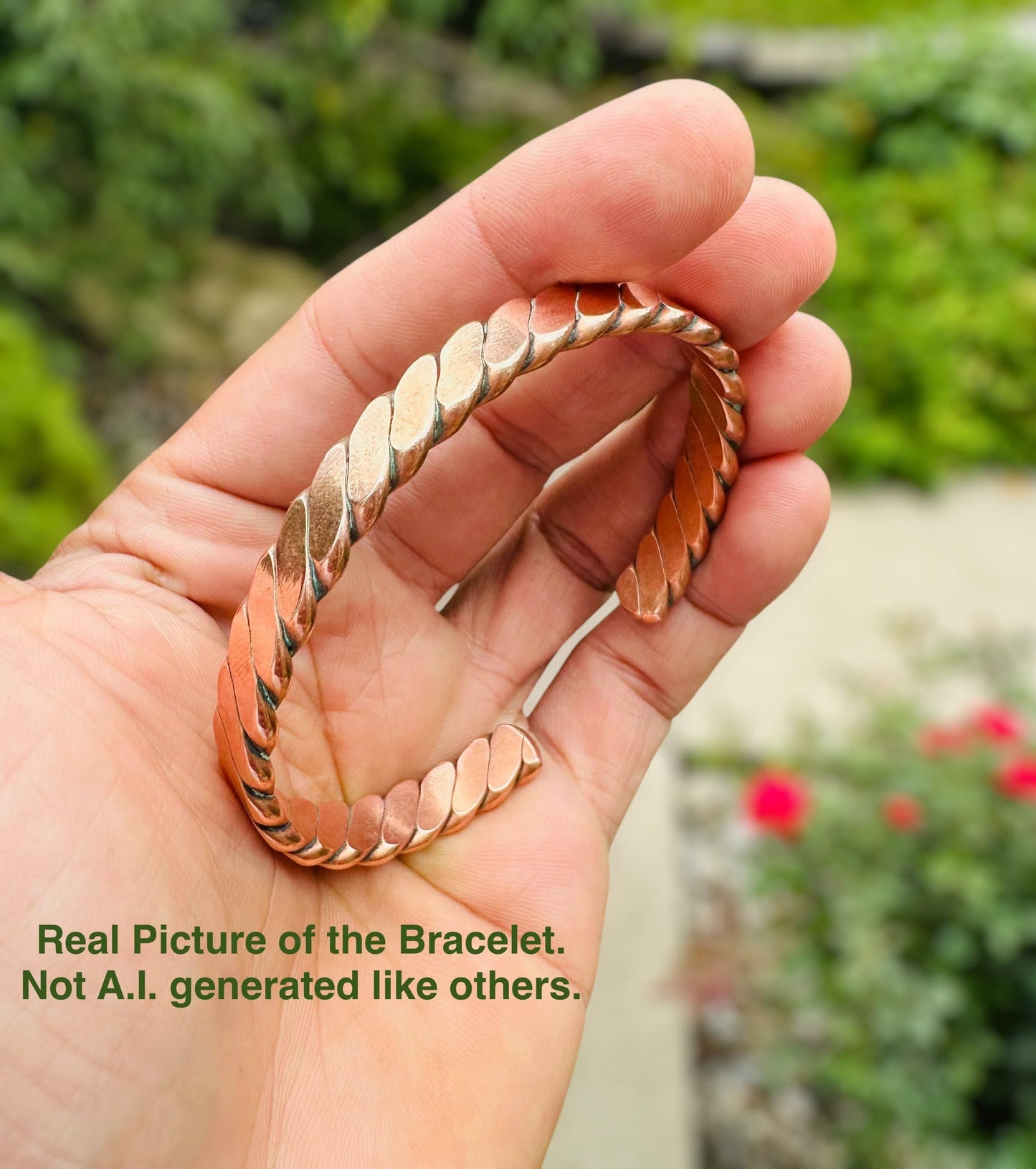 Healing Lama™ Hand Forged 100% Copper Bracelet. Made with Solid and High Gauge Pure Copper. (Braided)
