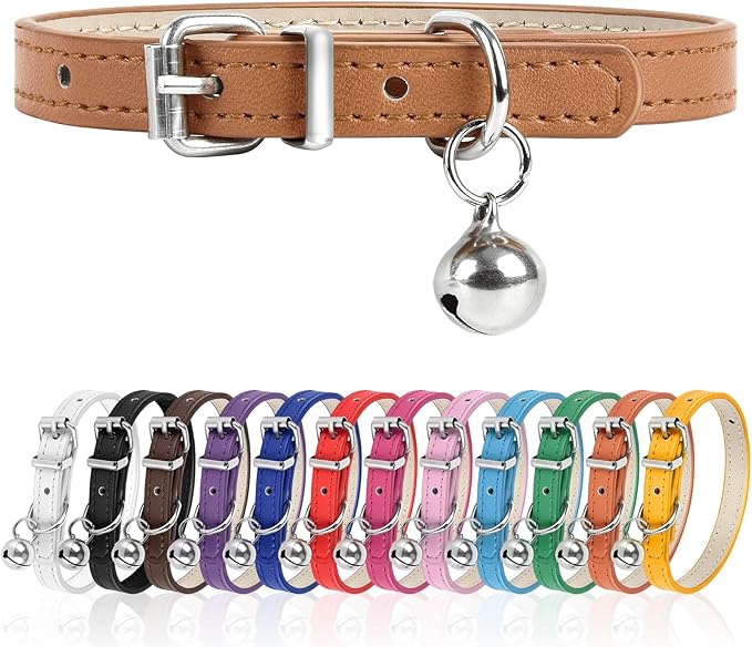 XS Dog Collar for Teacup Adjustable Teacup Dog Collar for Small Medium Large Dogs 3/8 inch Width (Orange, XS)