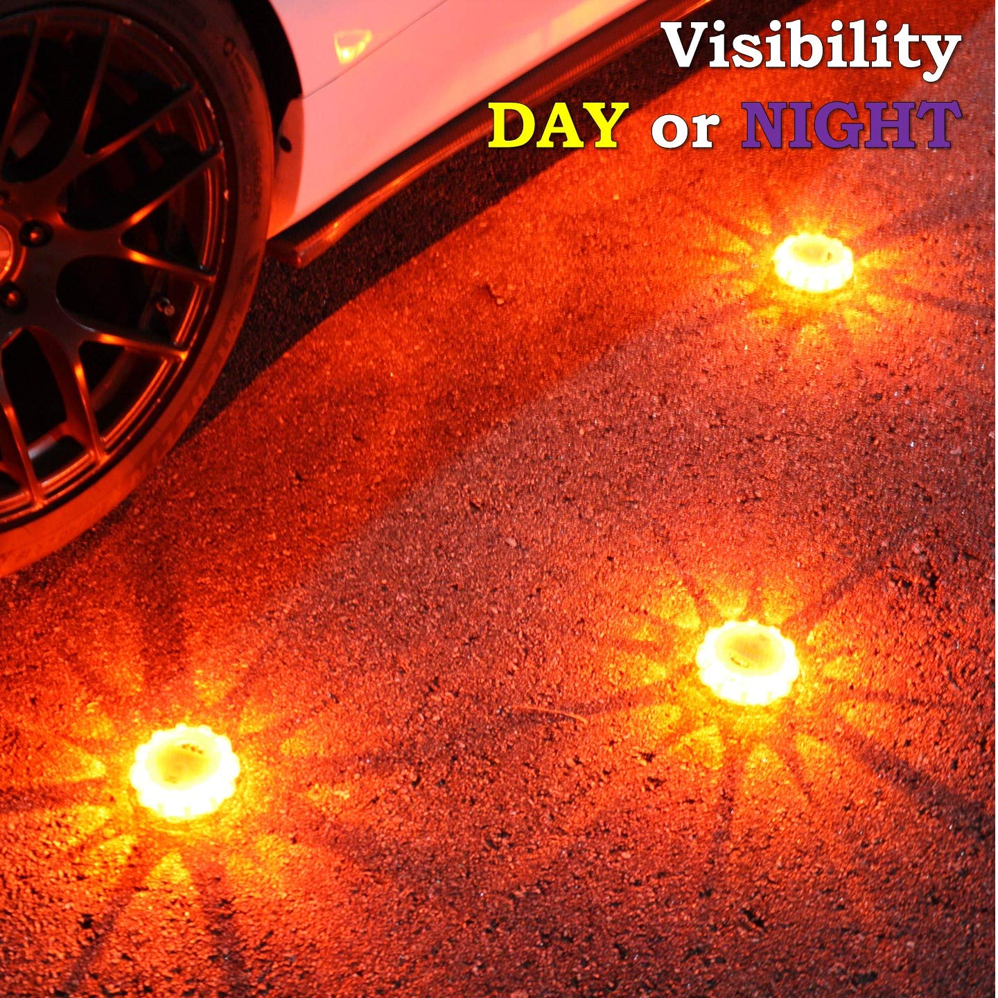 Marcala 6‑Pack LED Road Flares | DOT Compliant Emergency Lights for Vehicles with Batteries, Whistle & Case | Flares Emergency Road | Emergency Flares | Perfect For Gifting or Everyday Roadside Safety