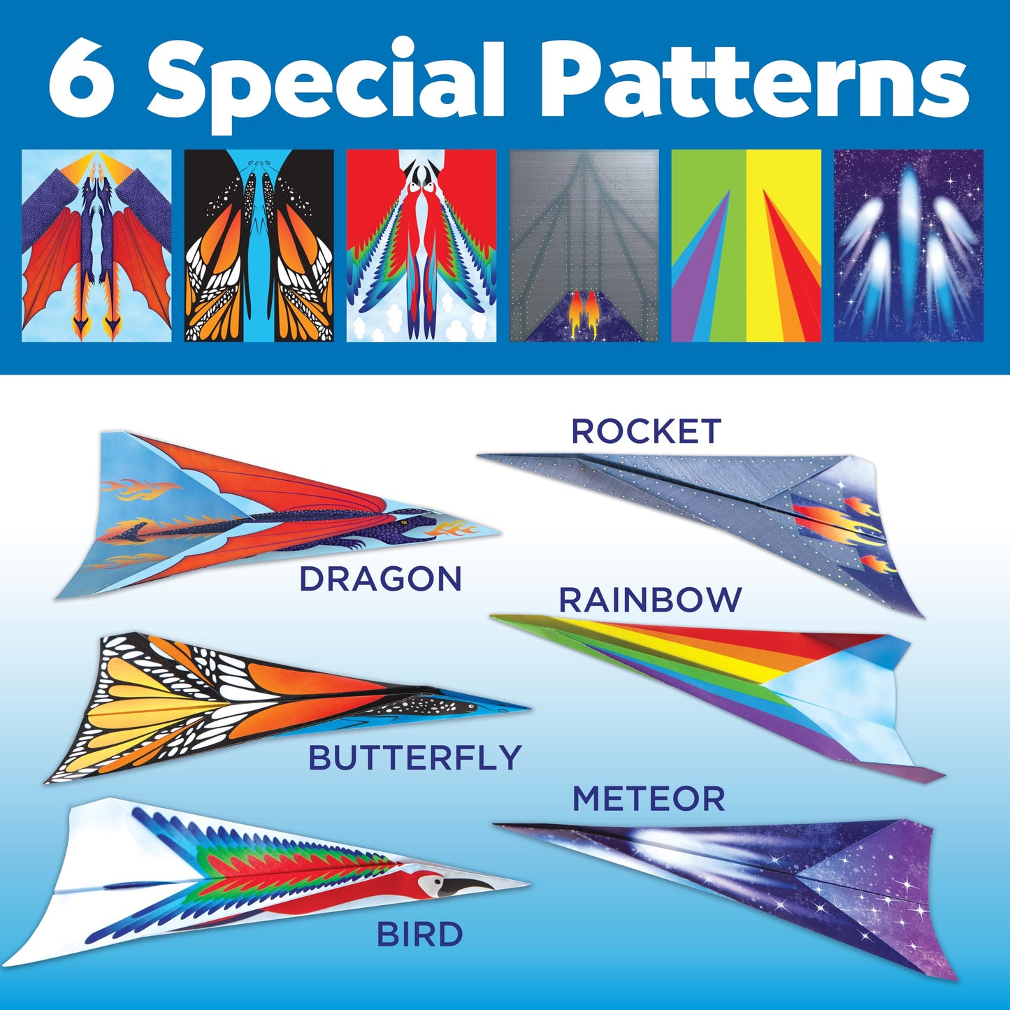 Creativity for Kids Stunt Squadron Fold & Launch Paper Airplanes: Create 80 Paper Airplanes, STEM Science Kit for Kids, Airplane Craft Kit for Kids, Gifts and Toys for Boys (Ages 6+)