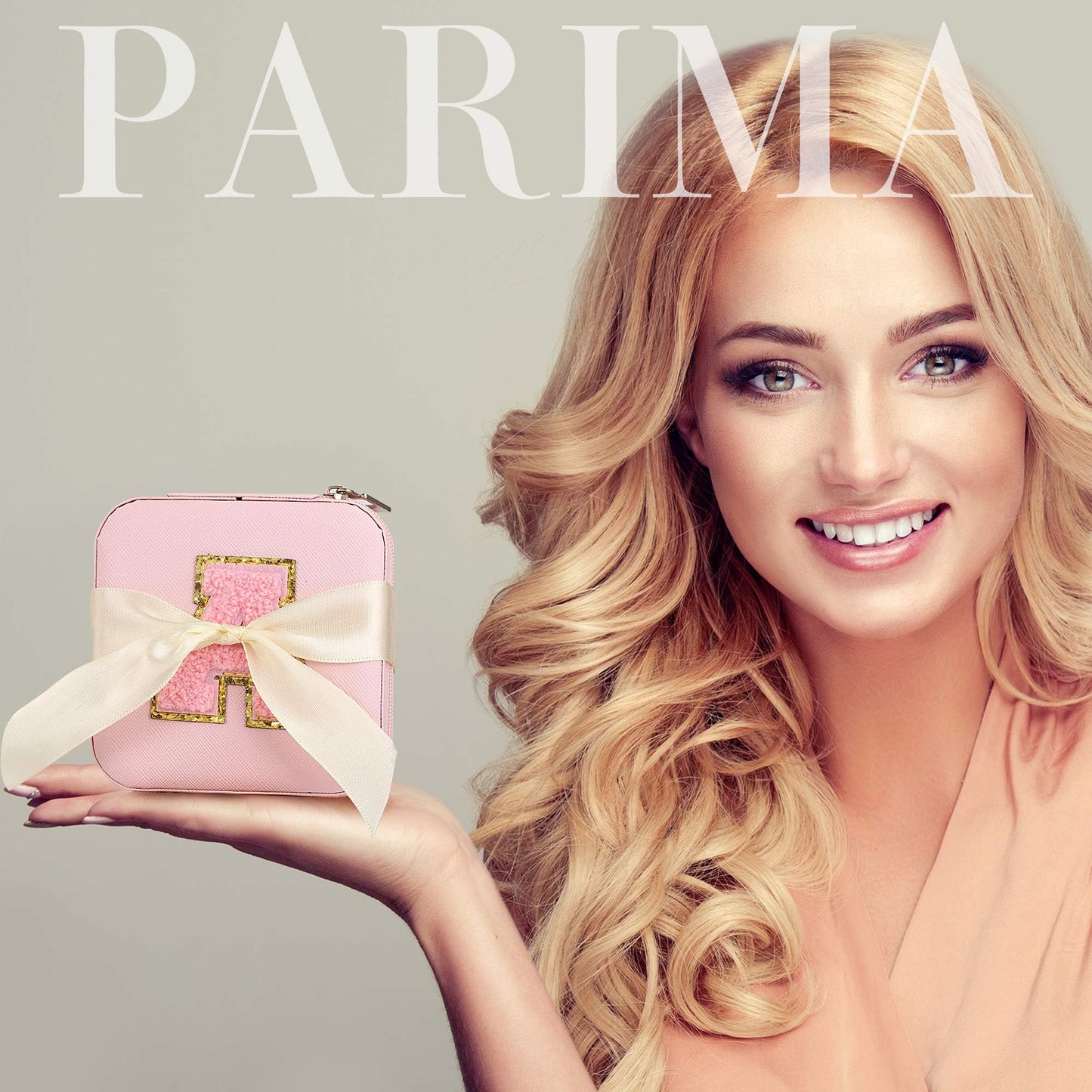 Parima Jewelry Organizer Box | Travel Jewelry Case | Ring, Necklace & Earring Organizer | Small, Pink