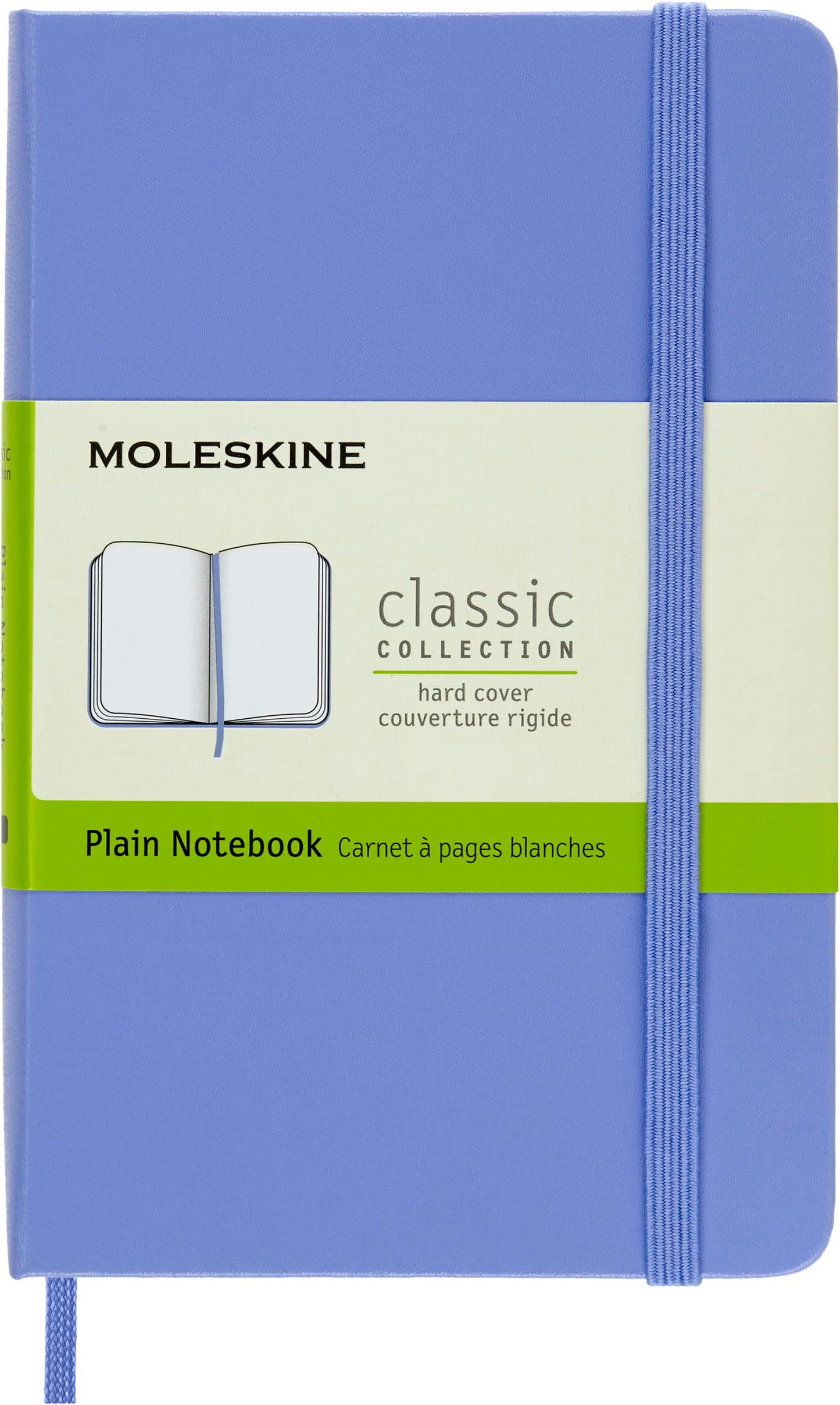 Moleskine Classic Notebook, Pocket, Plain, Hydrangea Blue, Hard Cover (3.5 x 5.5)